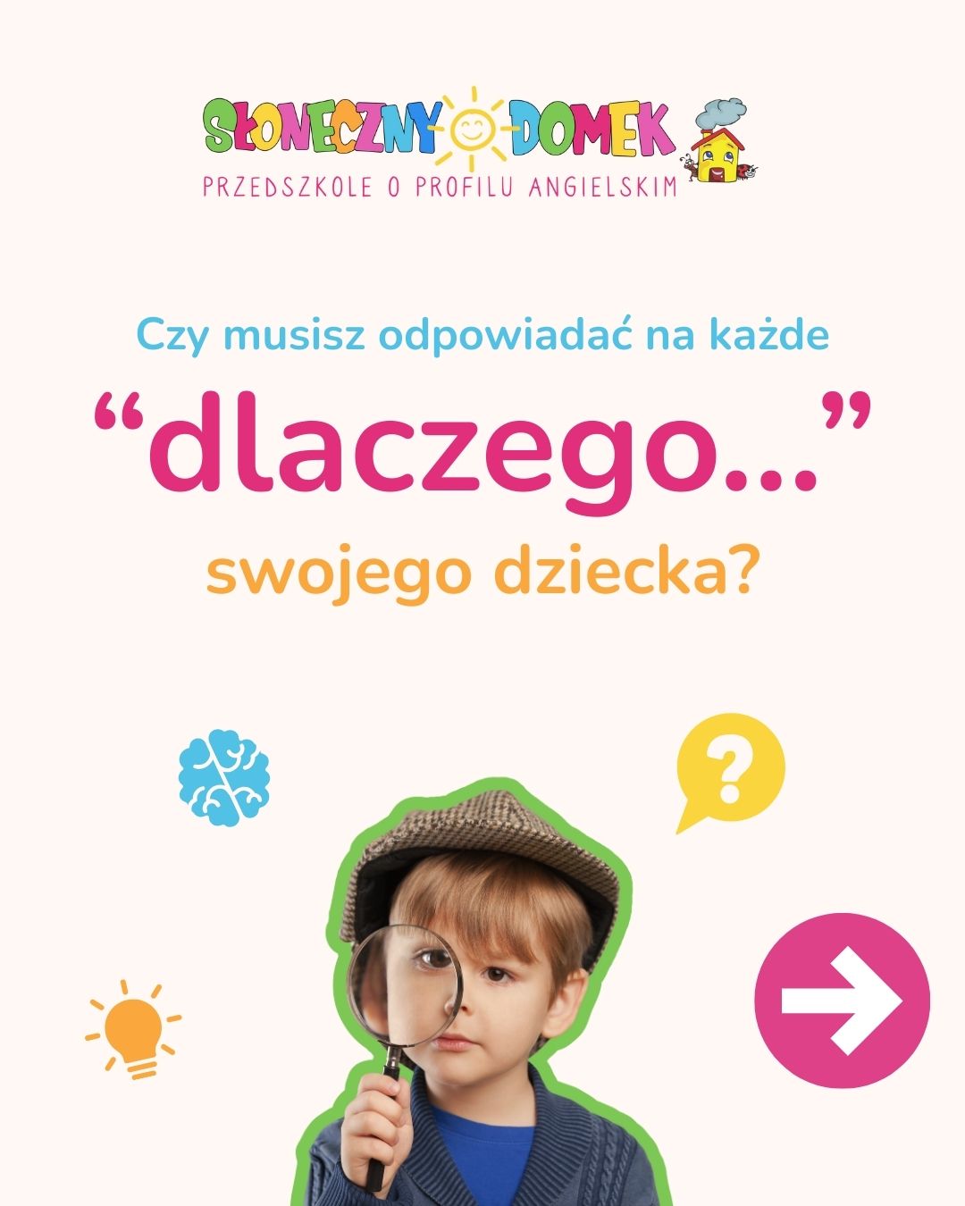 Przedszkola Słoneczny Domek Facebook ad: Dlaczego?