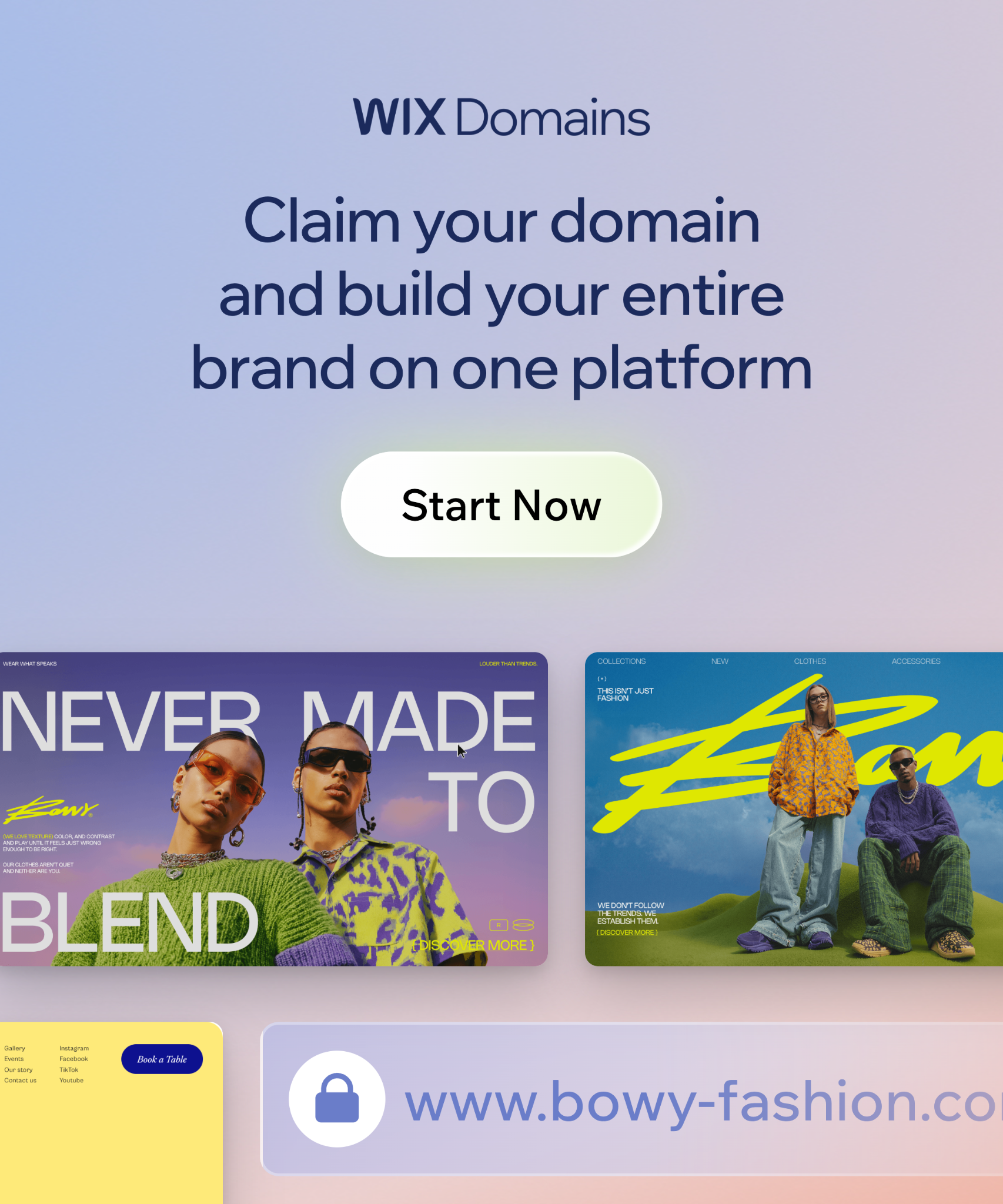 Wix Facebook ad