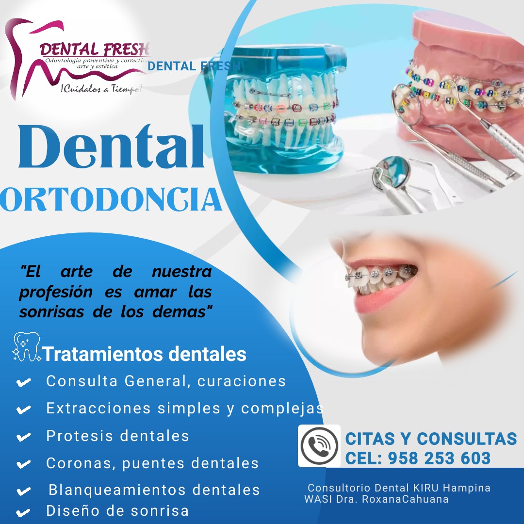 Consultorio Dental FRESH Kiru Hampina Wasi Facebook ad: HAZ CLIK AQUI Y RESERVA UNA CITA