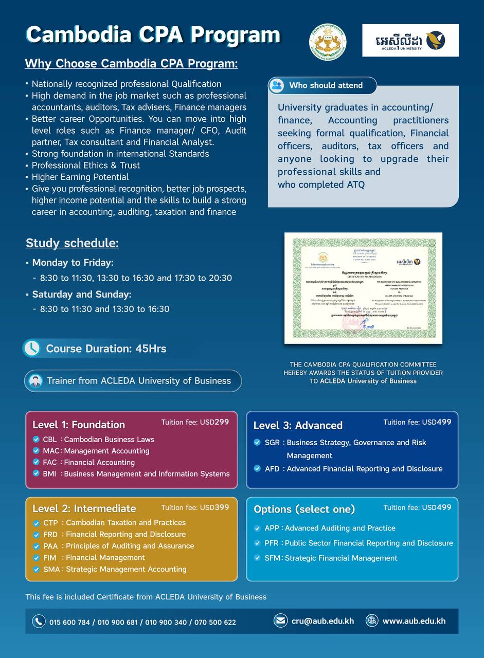 ACLEDA University of Business Facebook ad