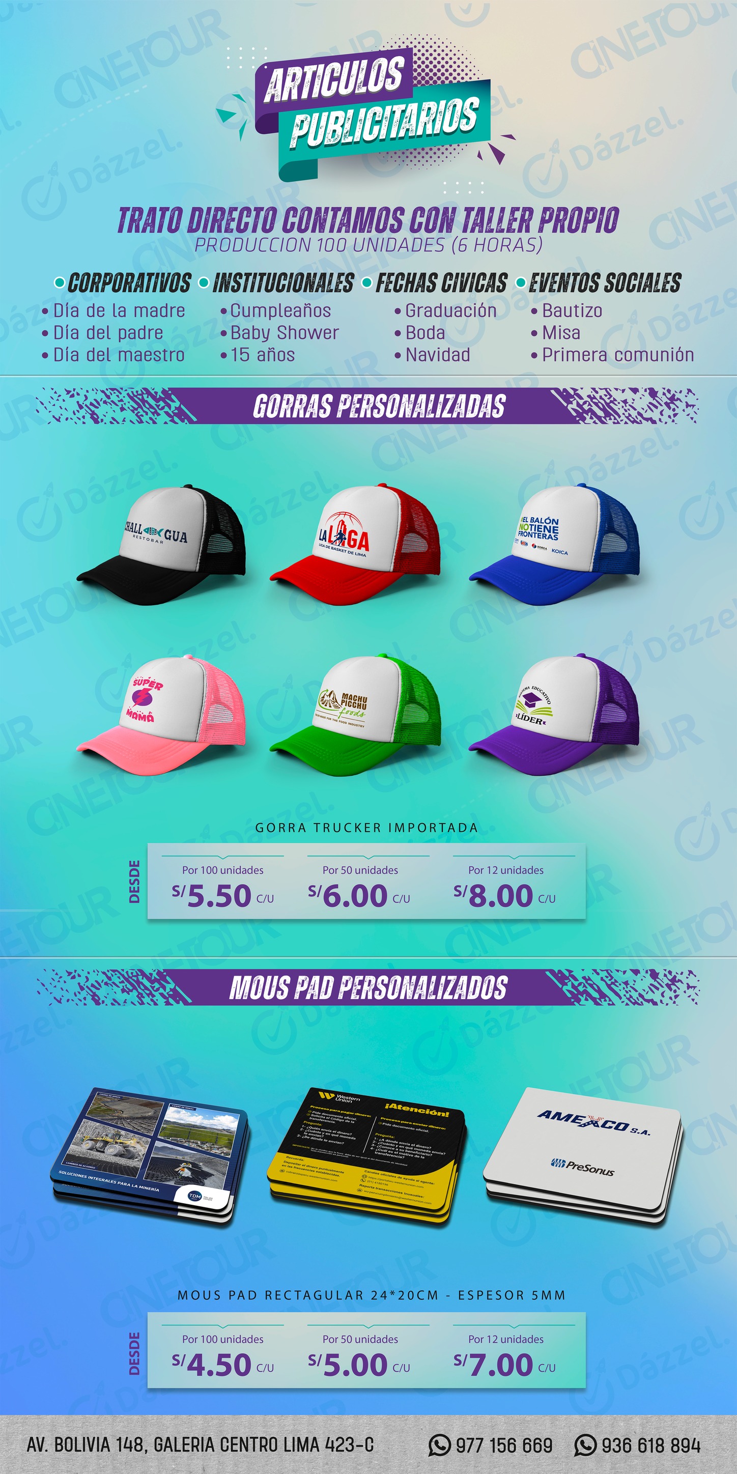 Cinetour+ Facebook ad: Artículos promocionales, ideal para toda ocasion: Evento…