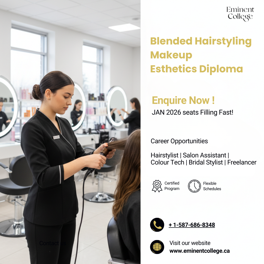 Eminent College Facebook ad: Professional Beauty Training, Enroll Today