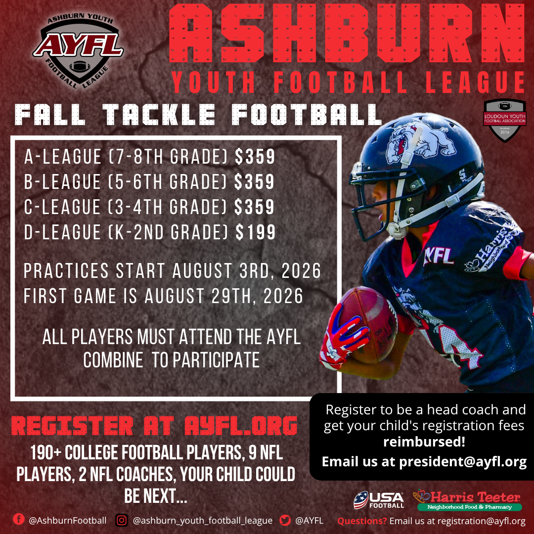 Ashburn Youth Football League Facebook ad: AYFL Home