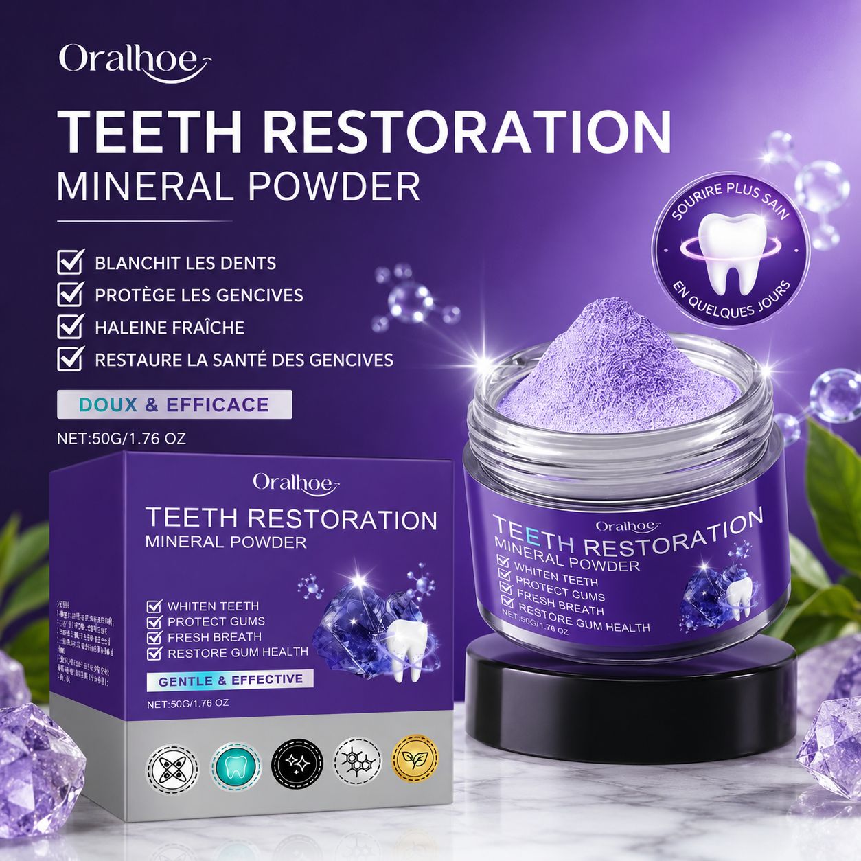 Bhouttou Shop Facebook ad: Retrouvez un sourire éclatant et des dents impeccables…