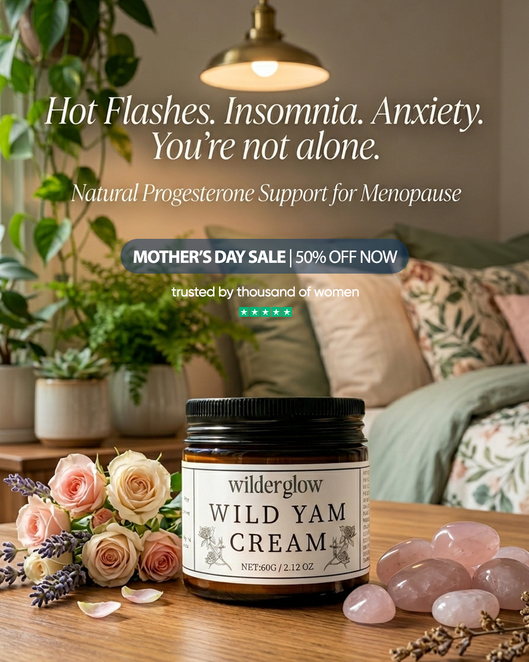 WilderGlow Wild Yam Cream Facebook ad