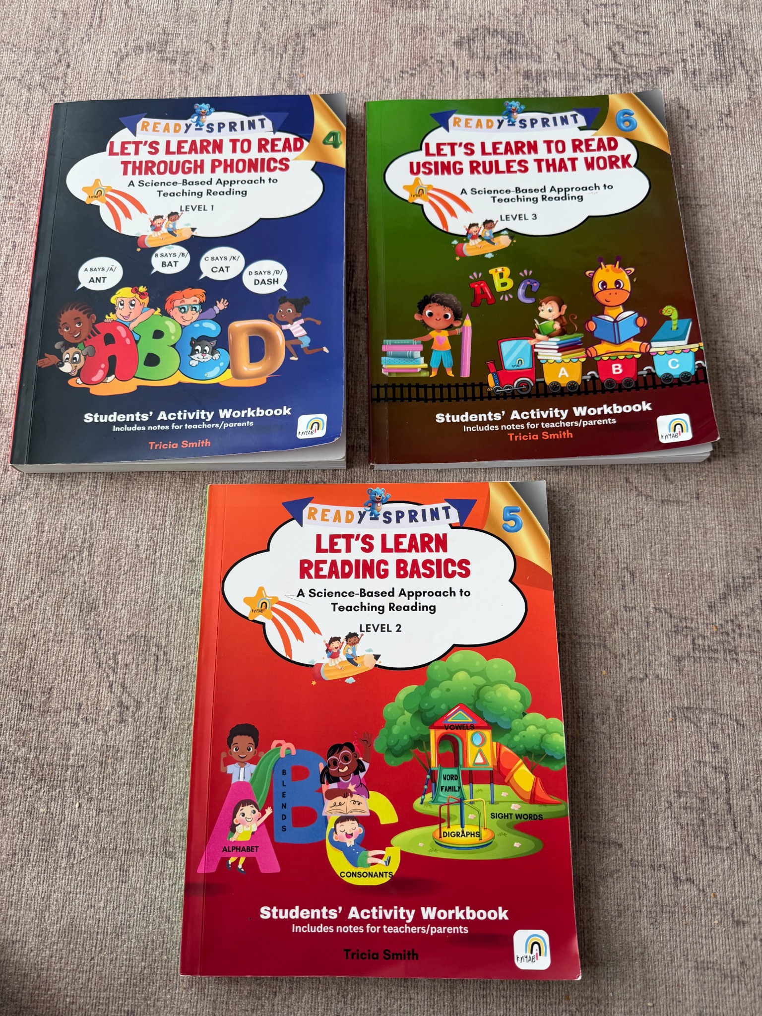 ReadySprint Facebook ad: Literacy Workbooks for K2, K3 and Grade 1 Students