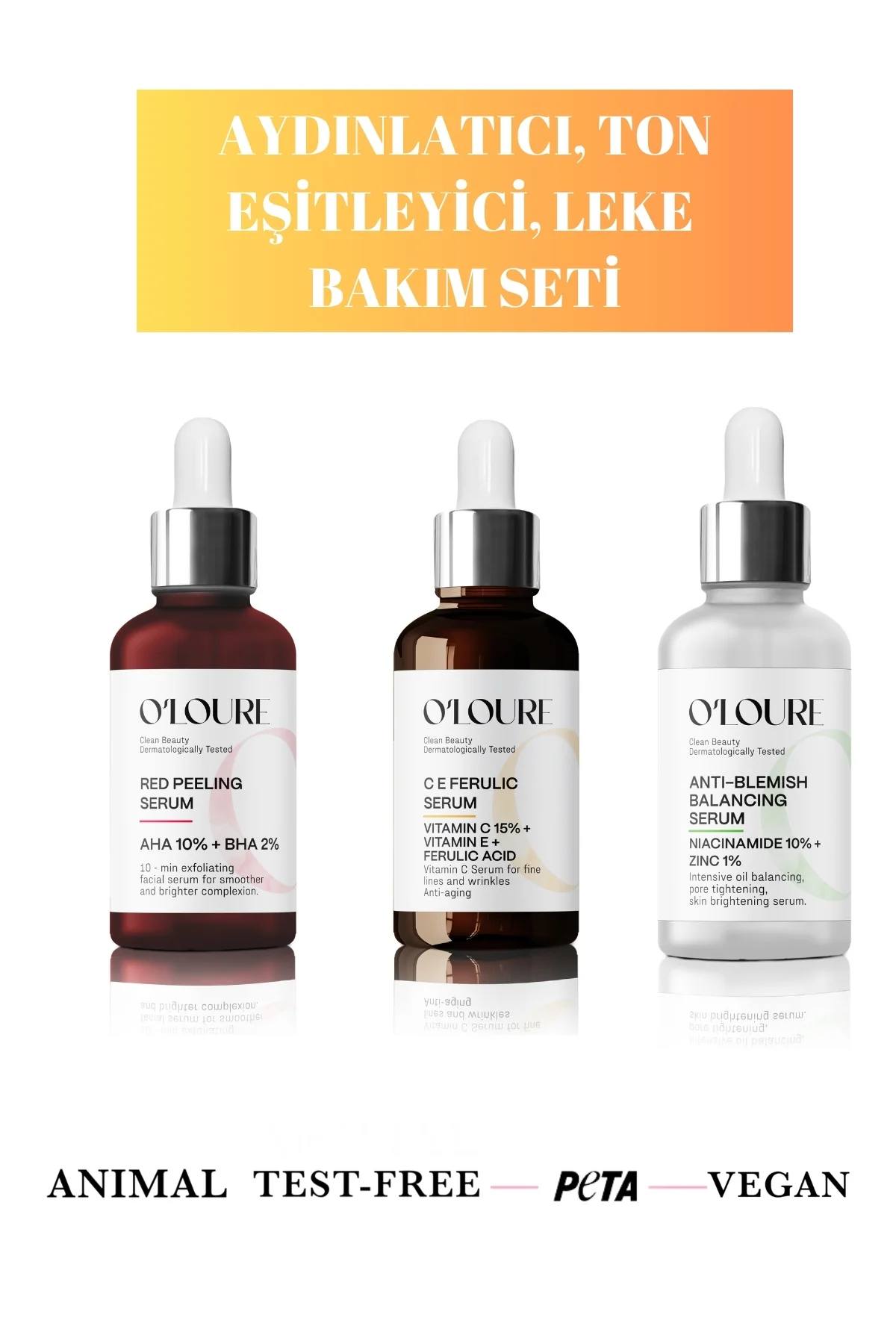 Oloure Beauty Facebook ad: Işıltı tesadüf değil, doğru bakımın sonucu.