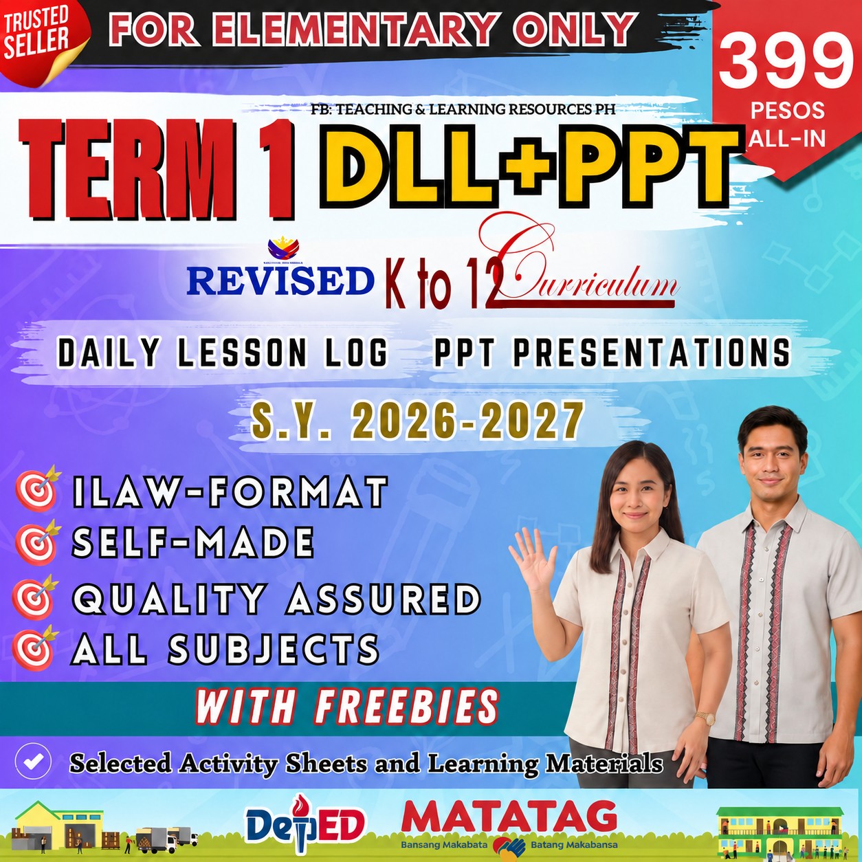 Teaching & Learning Resources PH Facebook ad: 𝐓𝐄𝐑𝐌 𝟏 𝐃𝐋𝐋 𝒘𝒊𝒕𝒉 𝑭𝑹𝑬𝑬 𝑷𝑷𝑻