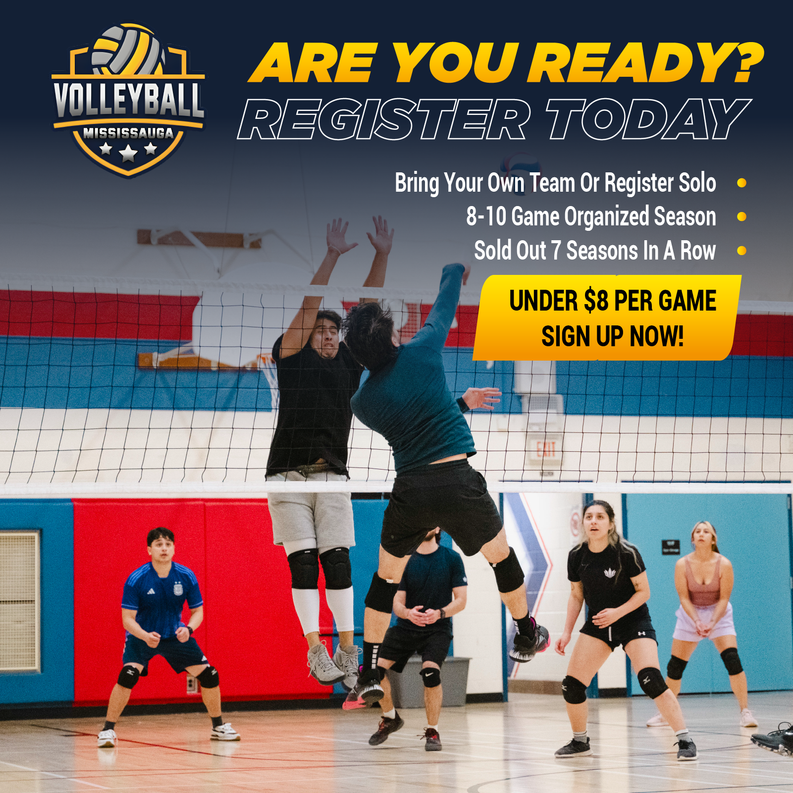 Volleyball Mississauga Facebook ad from May 6, 2026