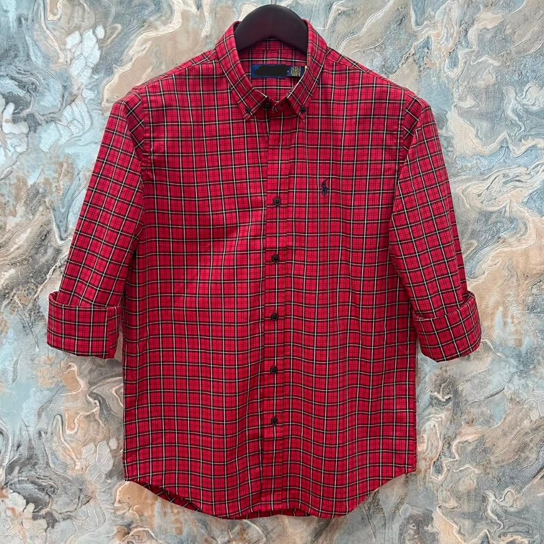 White Tailor Facebook ad: Red & Navy Tattersall Check Check full sleeve premium…