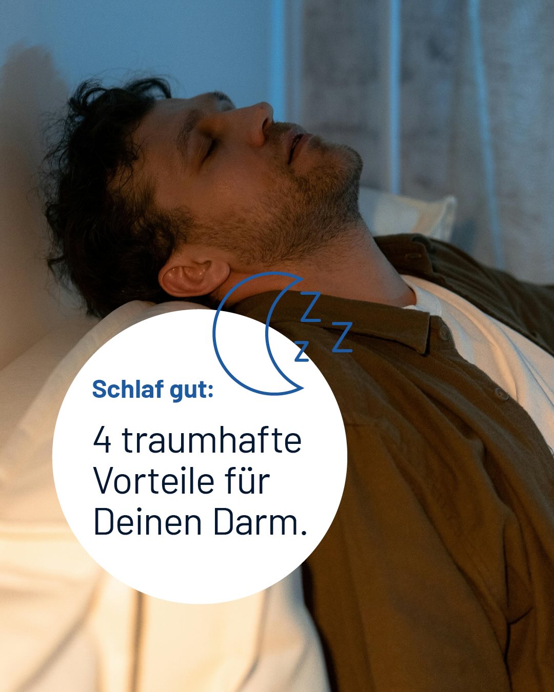 Info-akkermansia Facebook ad: Du dachtest bisher, Schlaf sei gleichbedeutend mit…