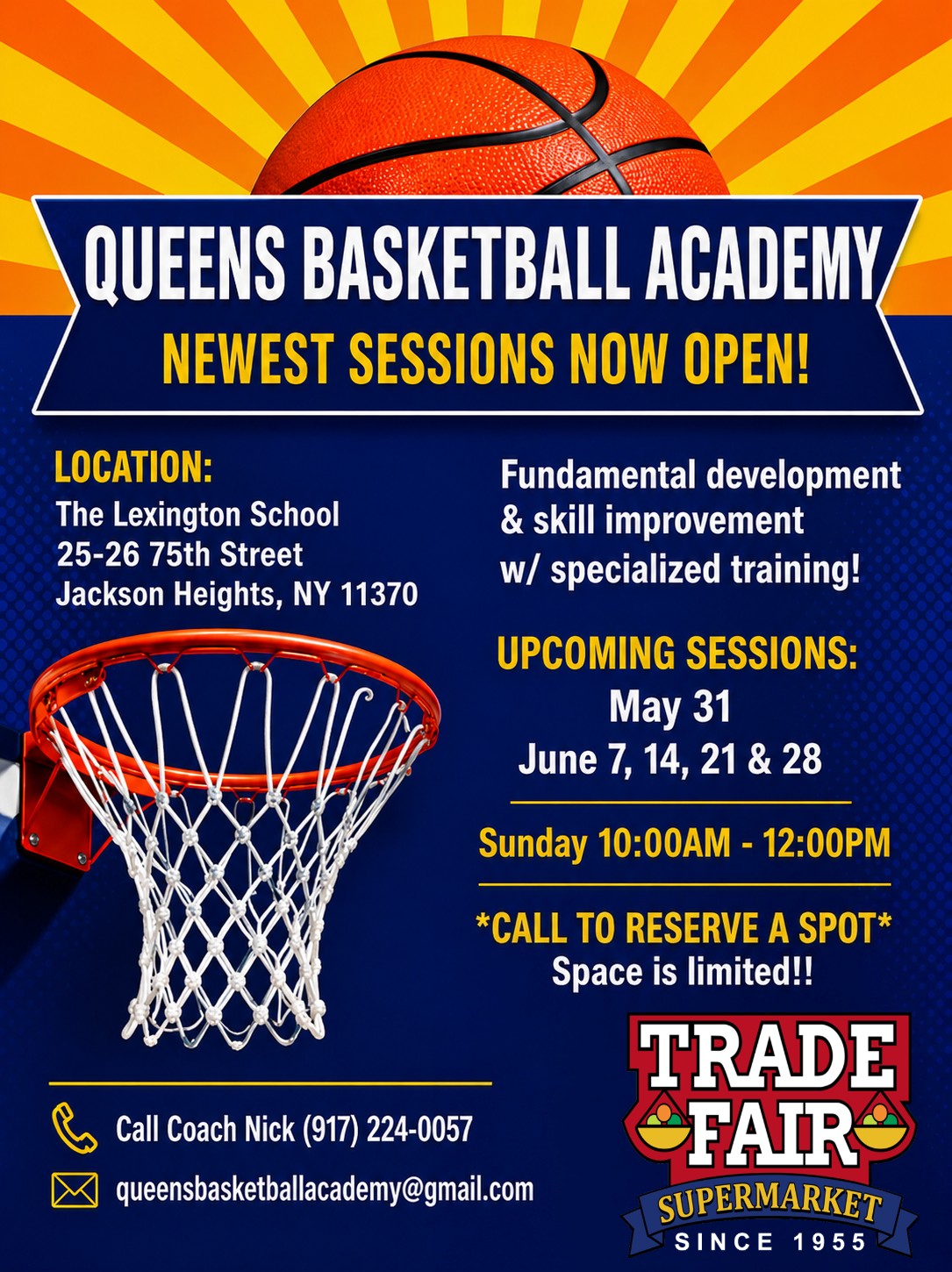 Trade Fair Supermarkets Facebook ad: QUEENS, IT’S GAME TIME!