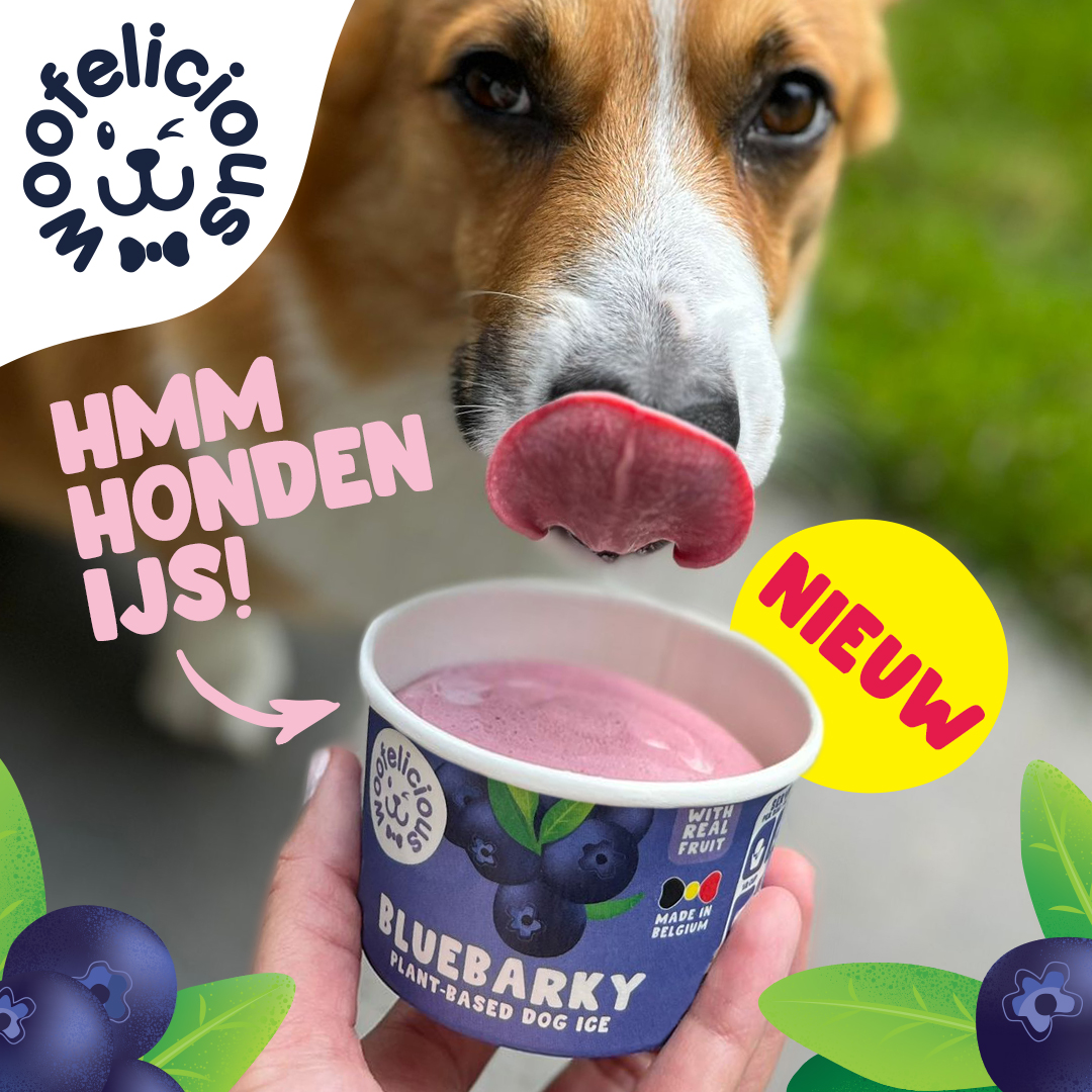Woofelicious Facebook ad: Verwen je hond met een lekker en gezond…