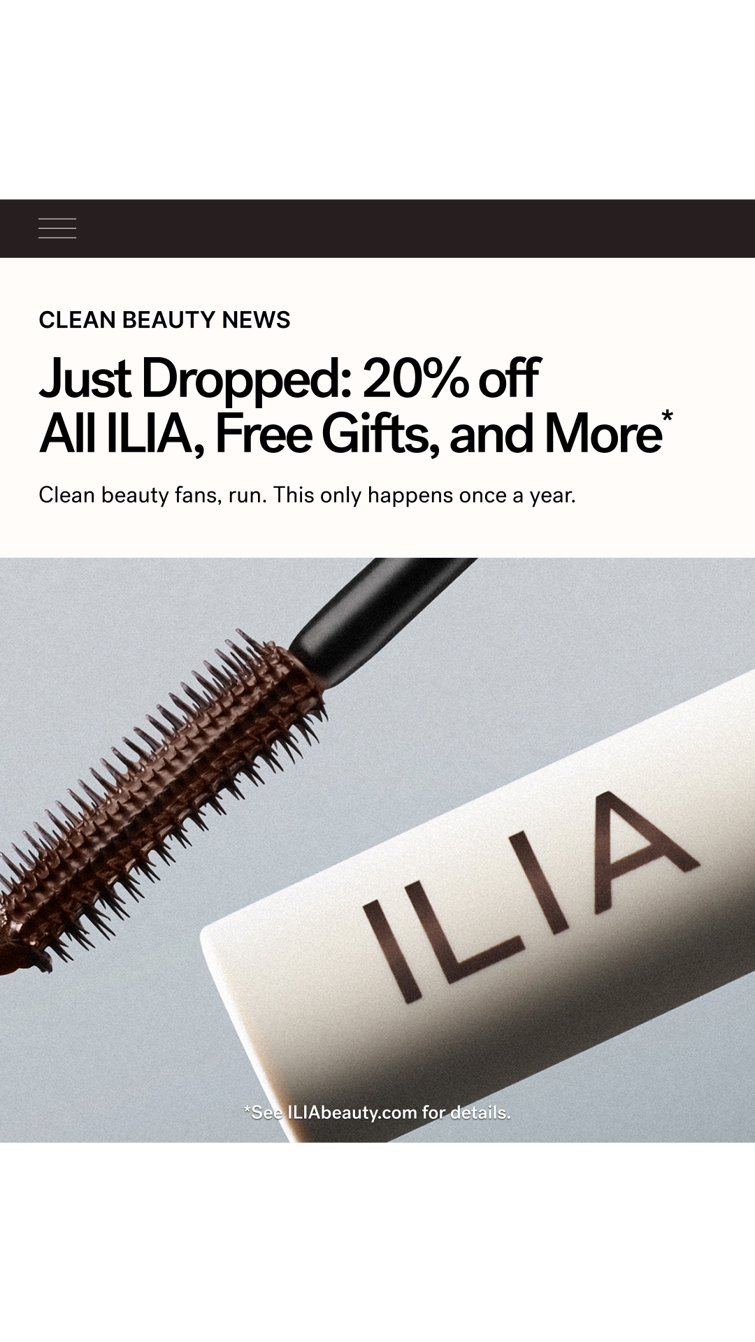 ILIA Beauty Facebook ad