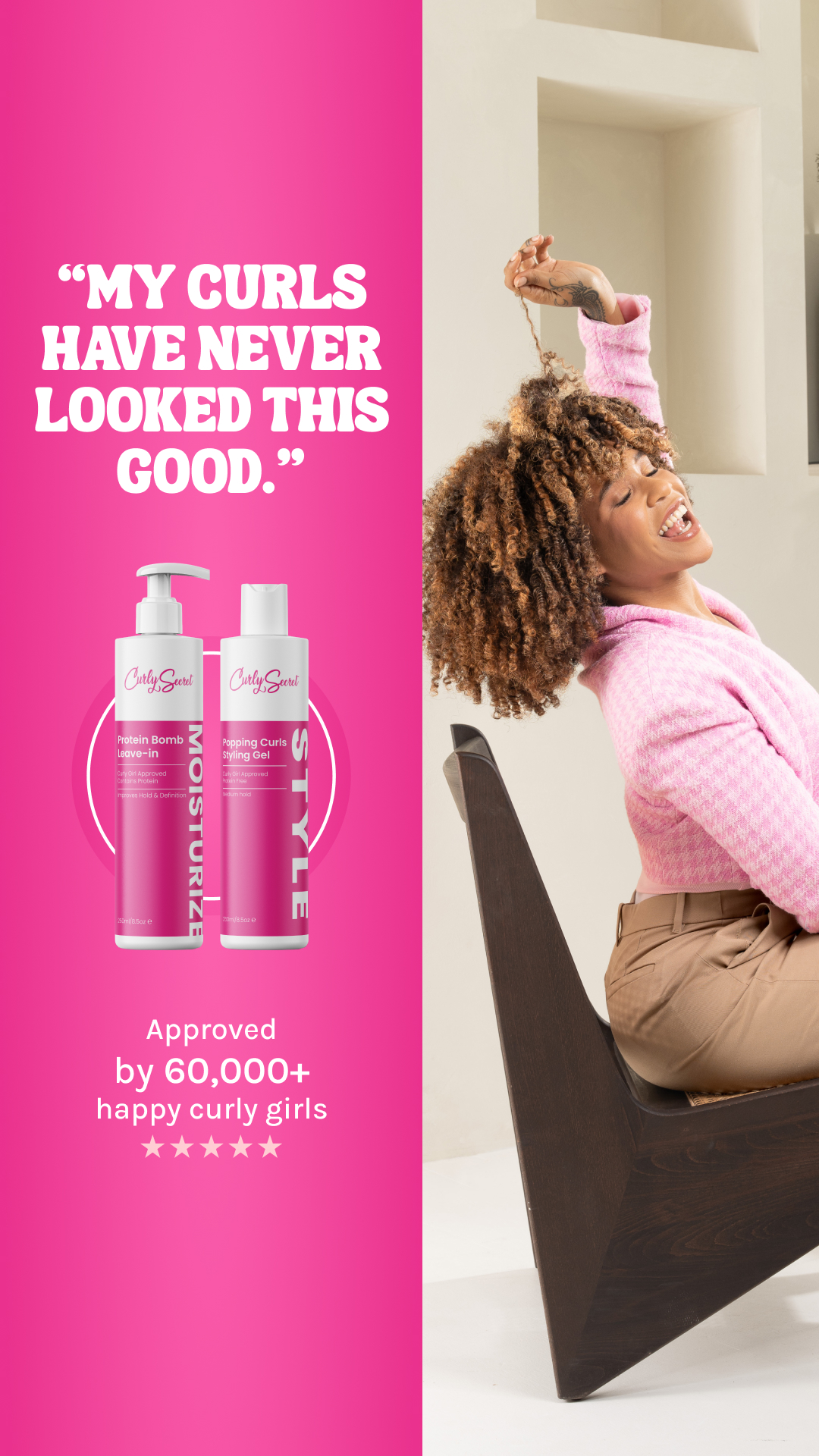 Curly Secret Facebook ad