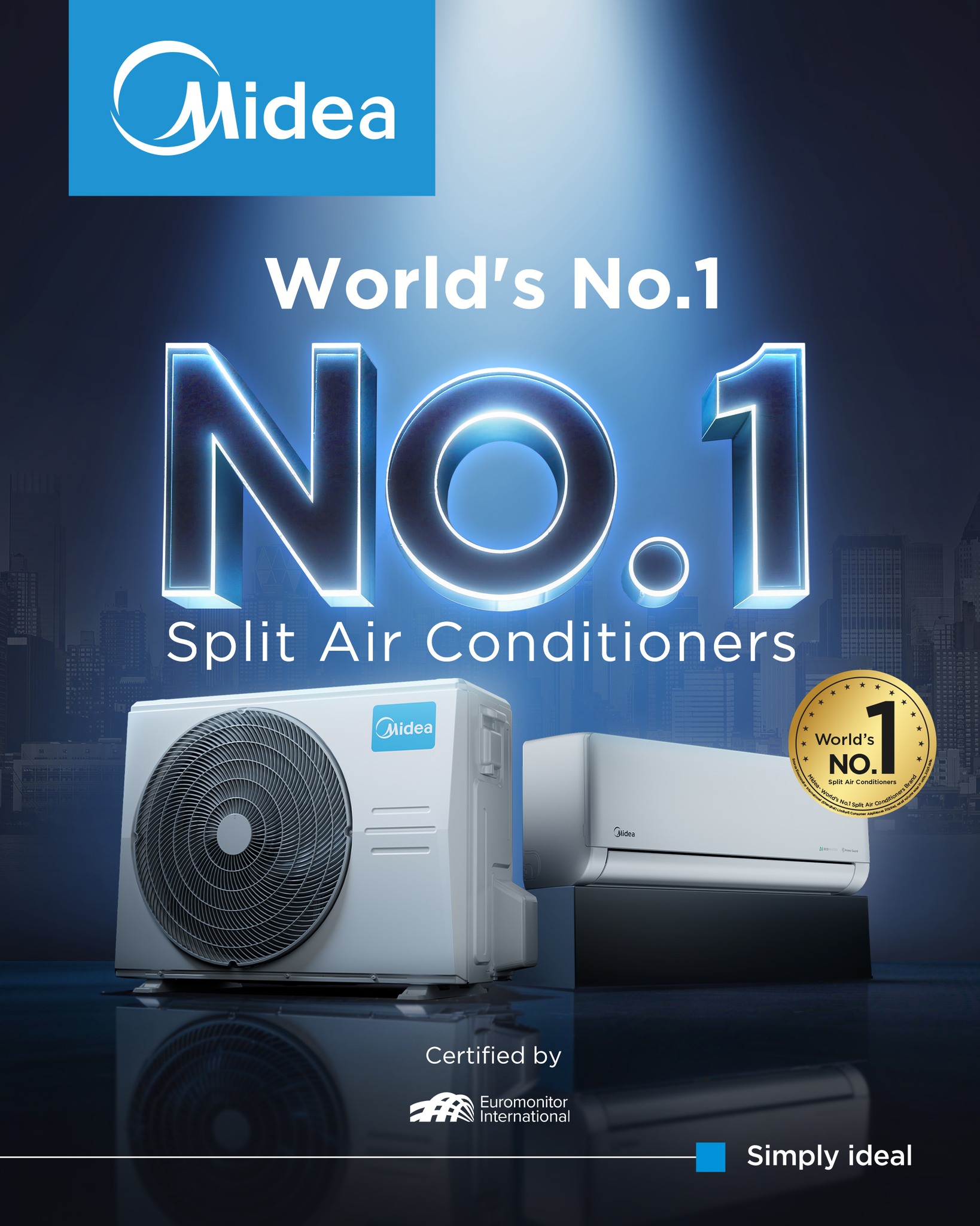 Midea Africa Facebook ad: UNICOOL, 2.0HP 1 drive 2 inverter AC