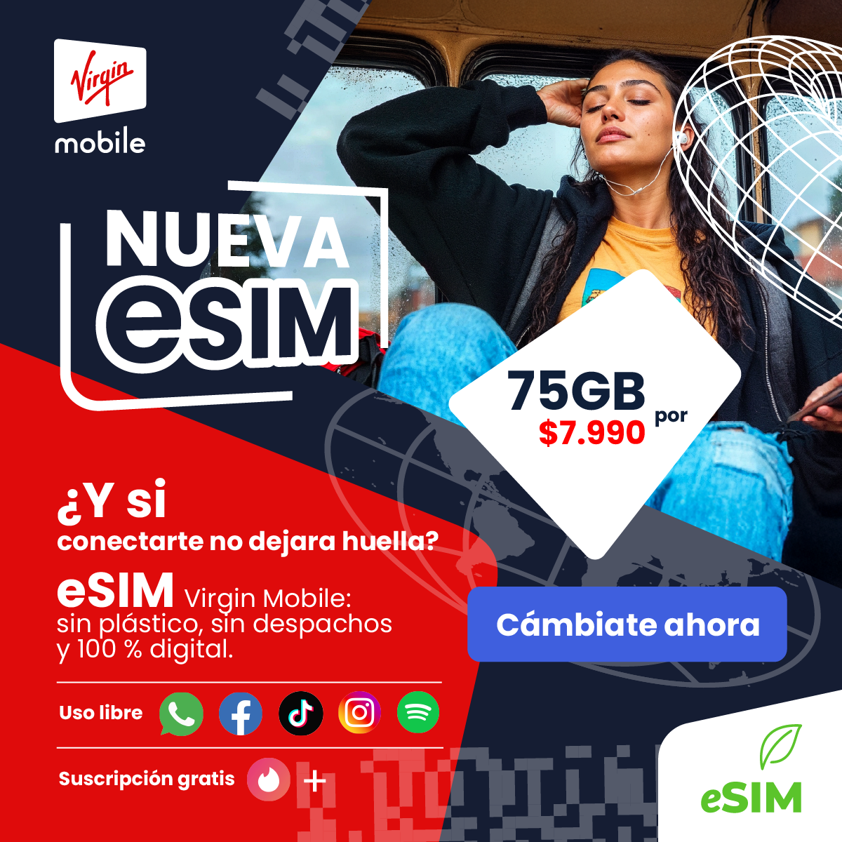 Virgin Mobile Chile Facebook ad