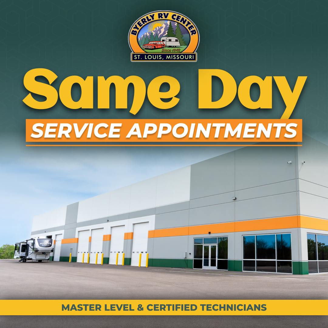 Byerly RV Facebook ad: Schedule Your RV Service Today!