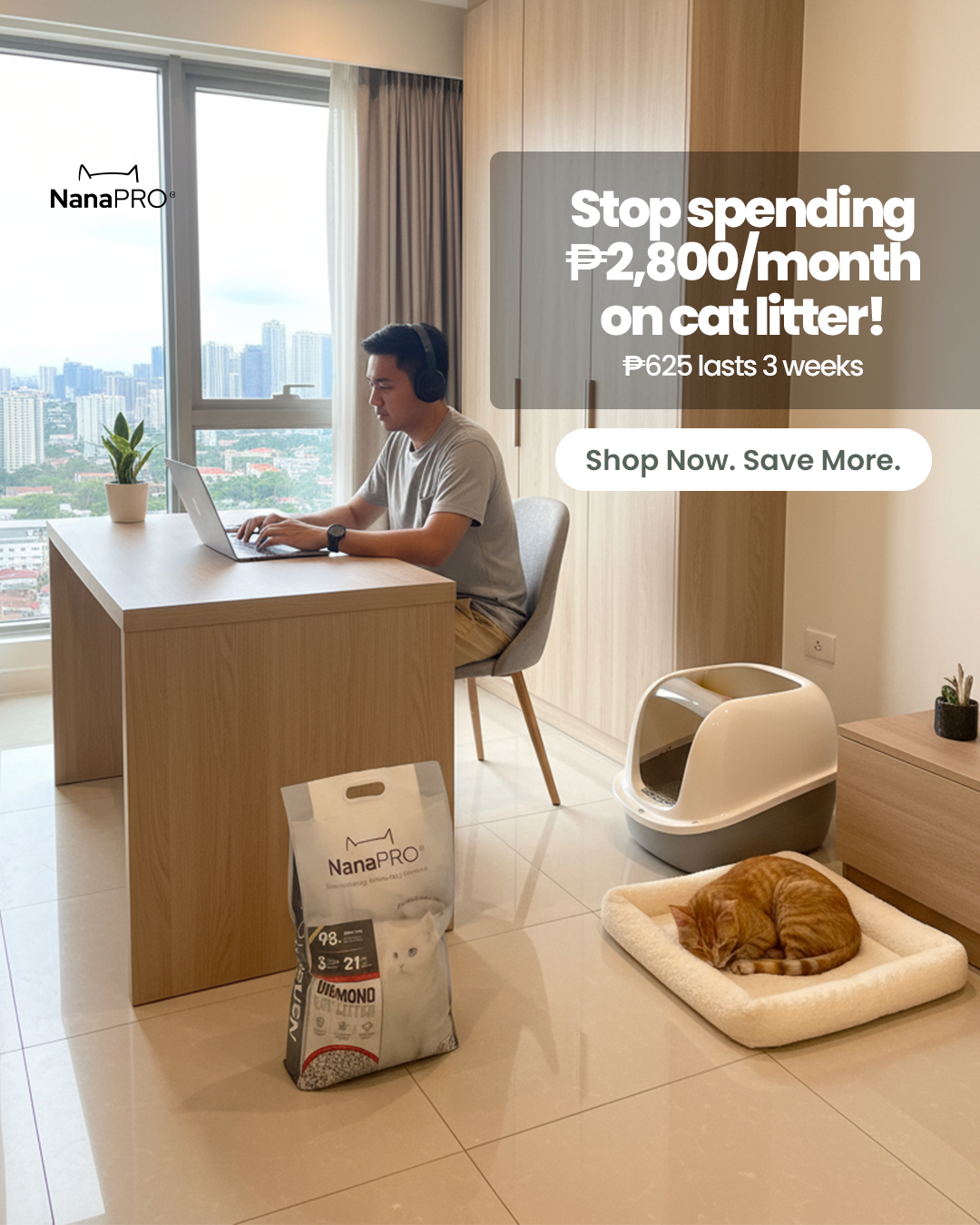 NanaPro Litter Facebook ad
