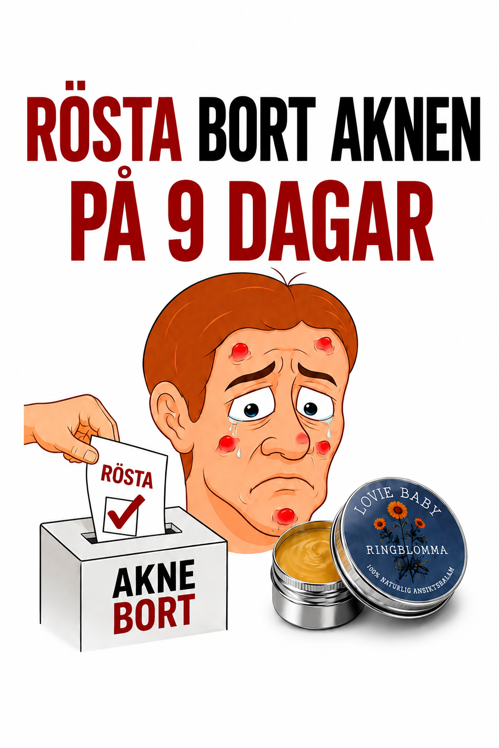 LovieBaby Facebook ad: #1 Naturlig hudvård för akne