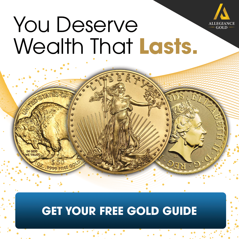 Allegiance Gold LLC Facebook ad: Secure Your Wealth with Gold, Free Gold IRA Guide!