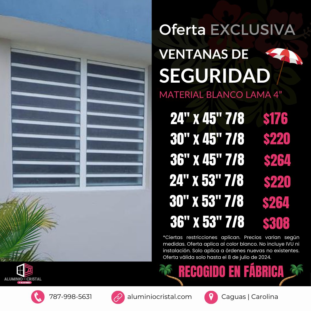 Aluminio, Cristal y Algo Más Facebook ad: ¡No dejes pasar esta oferta es hasta hoy…