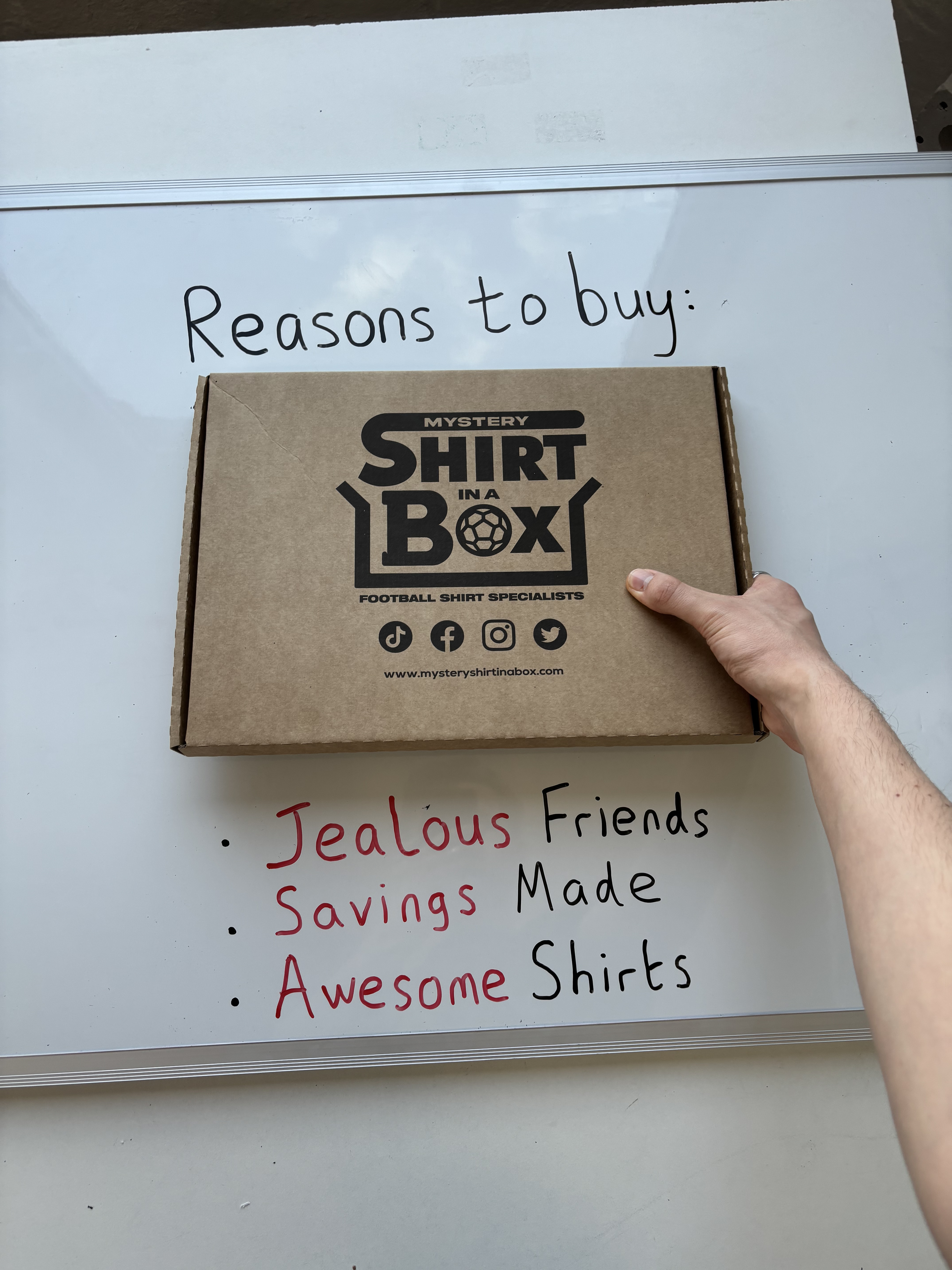 Mystery Shirt in a Box Facebook ad