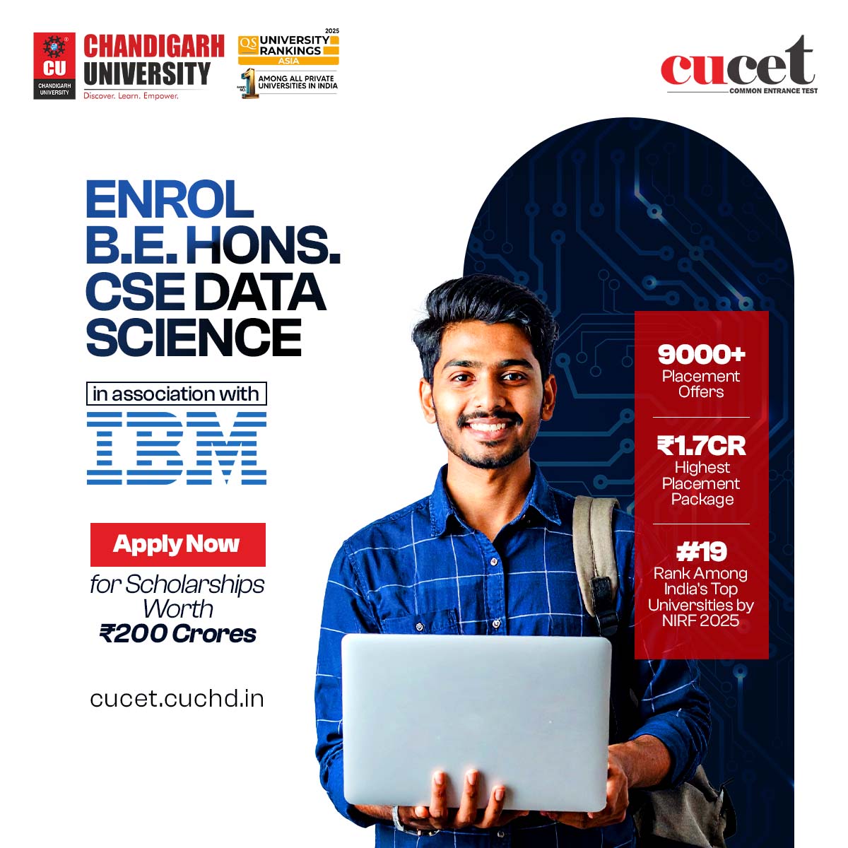 Chandigarh University Engineering Programs Facebook ad: Join Chandigarh University, Mohali for a new-age computer…
