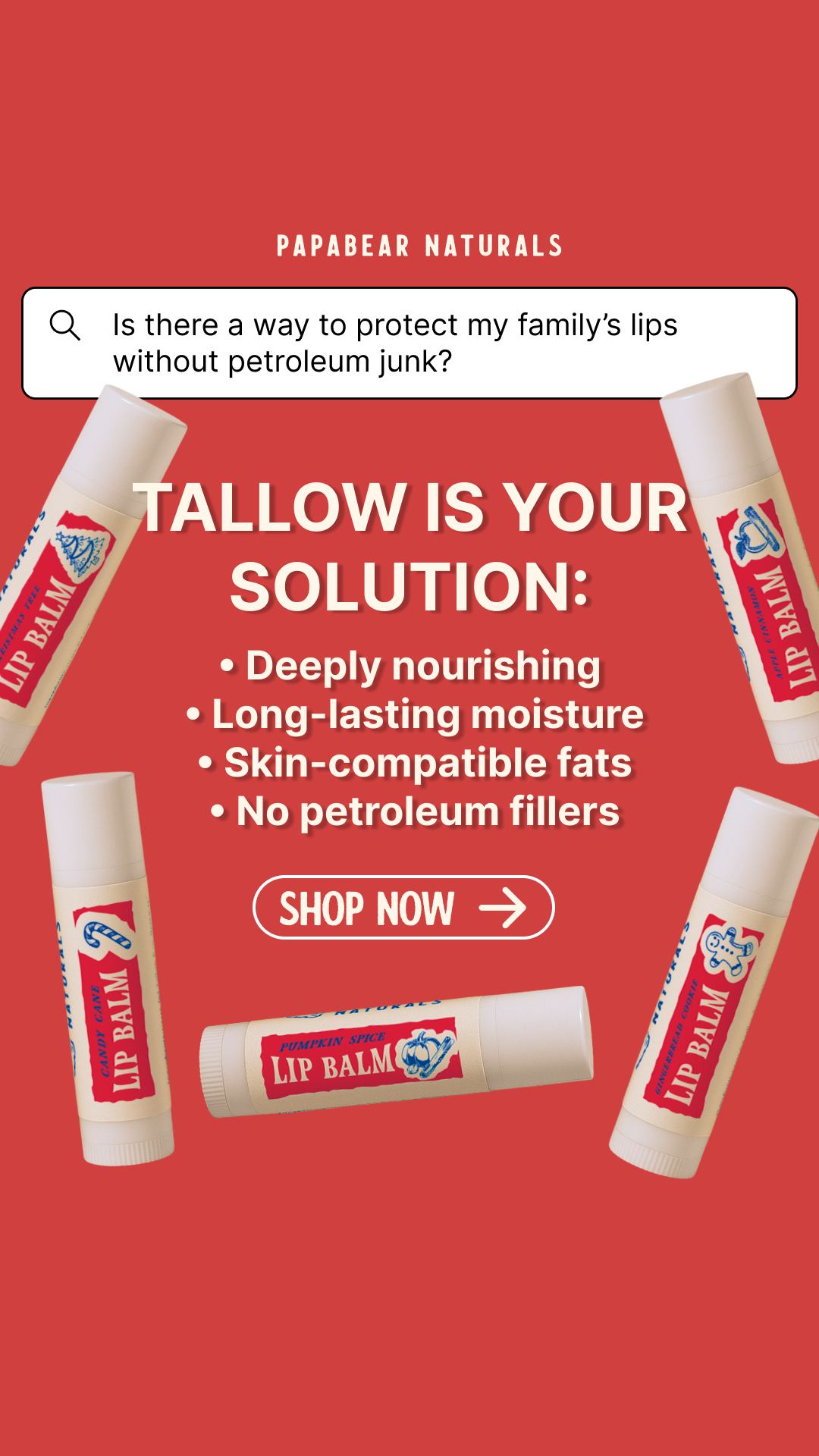 Papabear Naturals Facebook ad