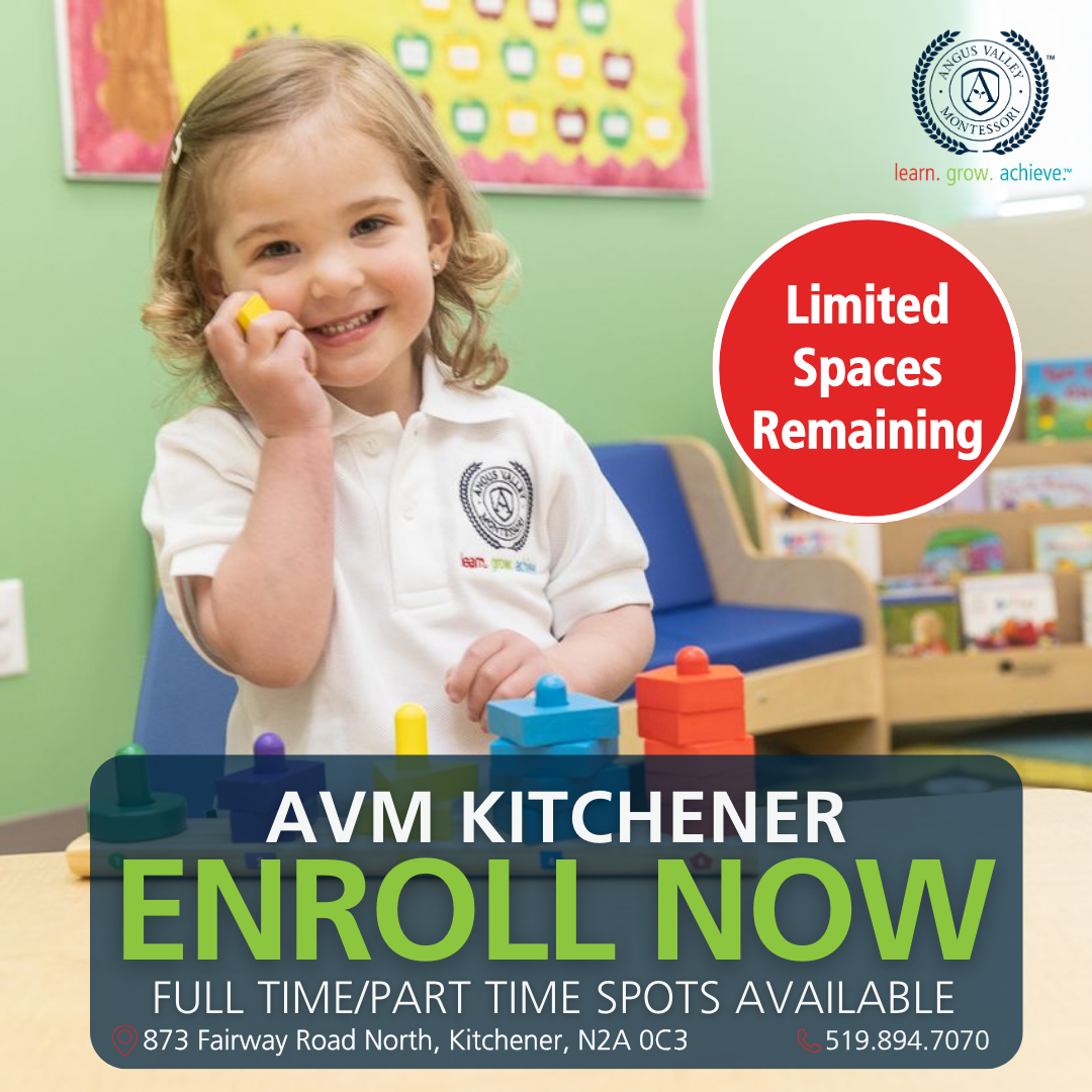 AVM Kitchener Facebook ad: Angus Valley Montessori Kitchener