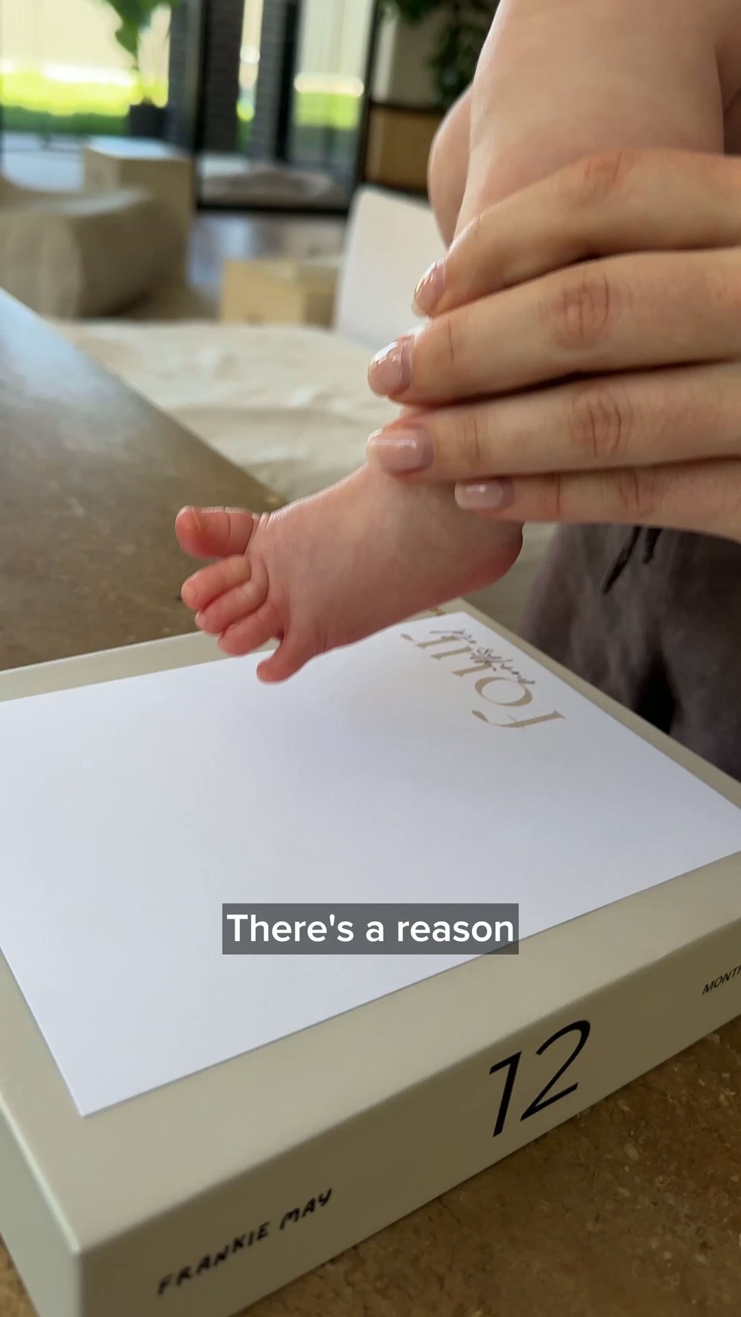 Frankie May Facebook ad: Inkless Baby Milestone Cards