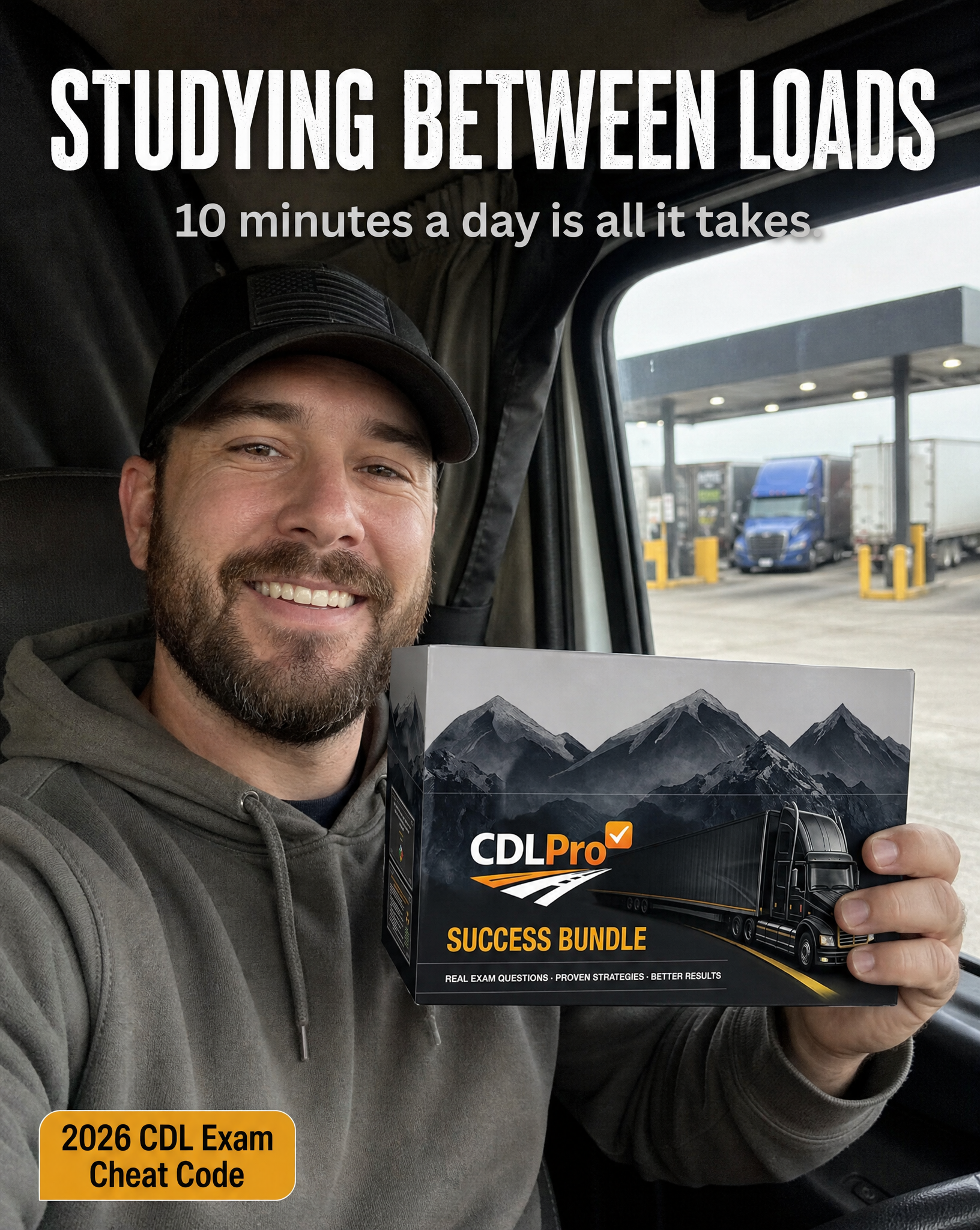 Go CDL Pro Facebook ad: Study In The Gaps