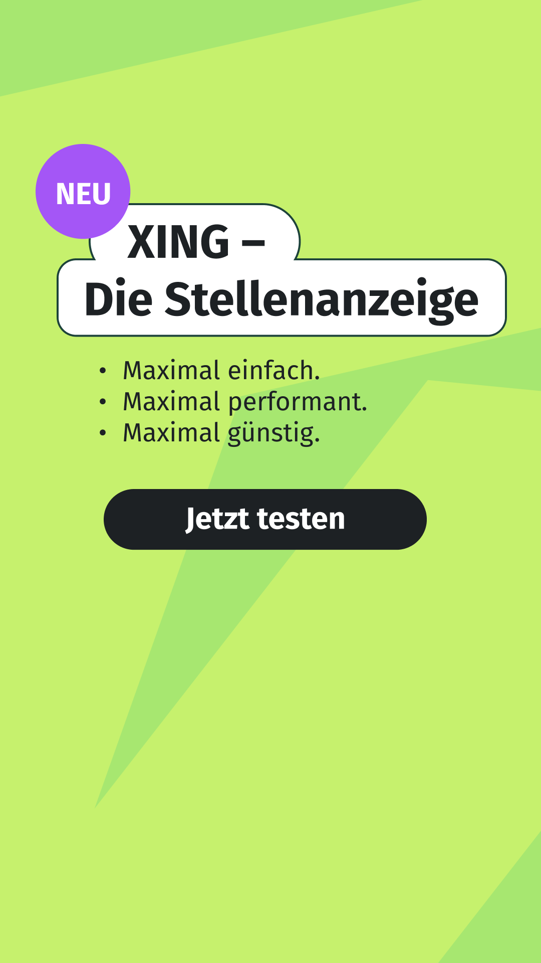 XING Facebook ad