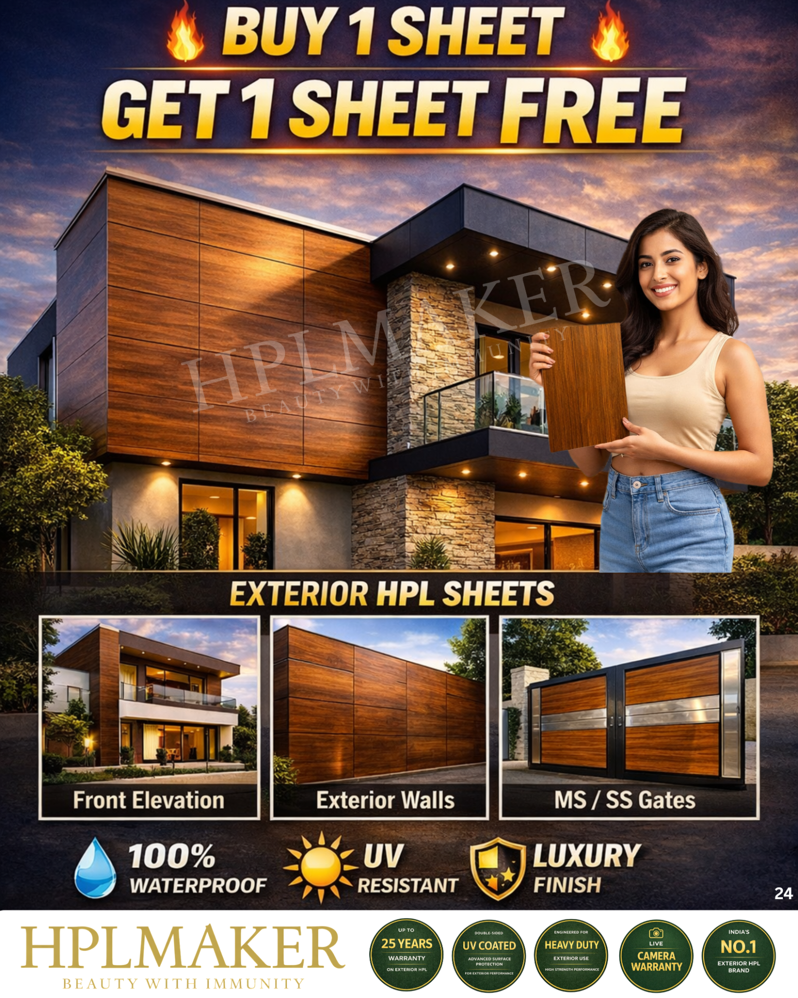 HPL Maker HPL Sheet Facebook ad: Buy 1 Sheet Get 1 Sheet FREE