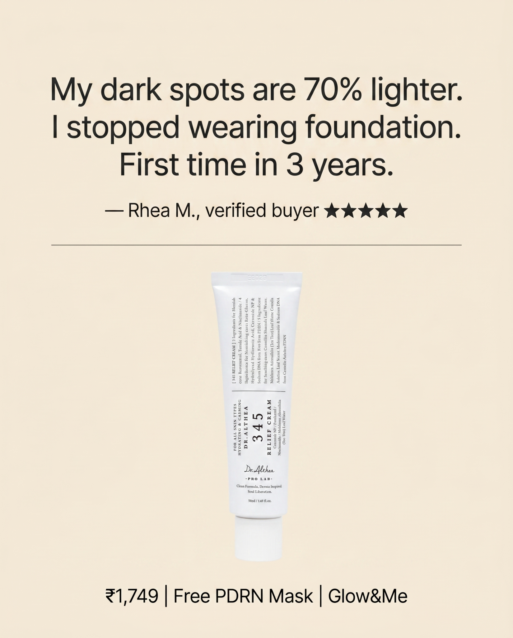 Glow & Me Facebook ad