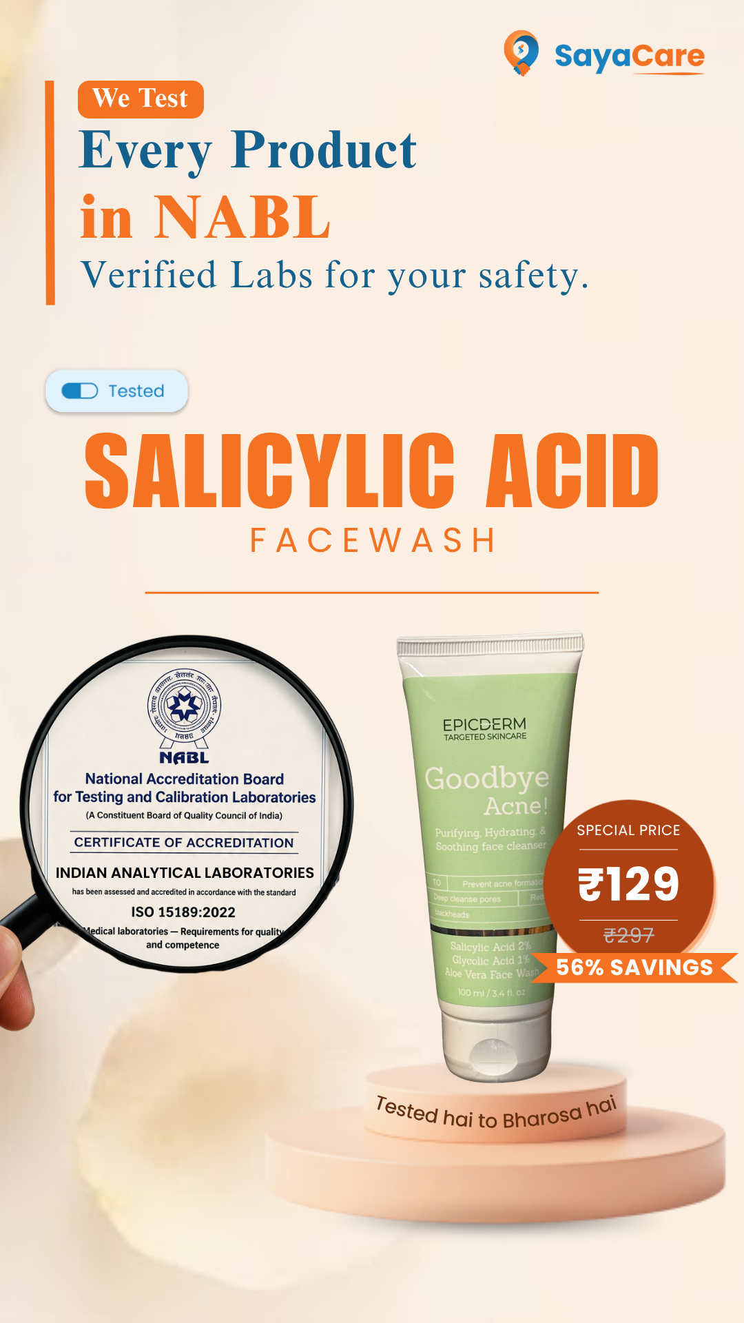 SayaCare Facebook ad