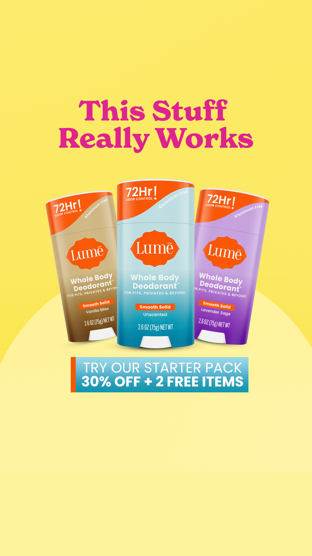 Lume Deodorant Facebook ad
