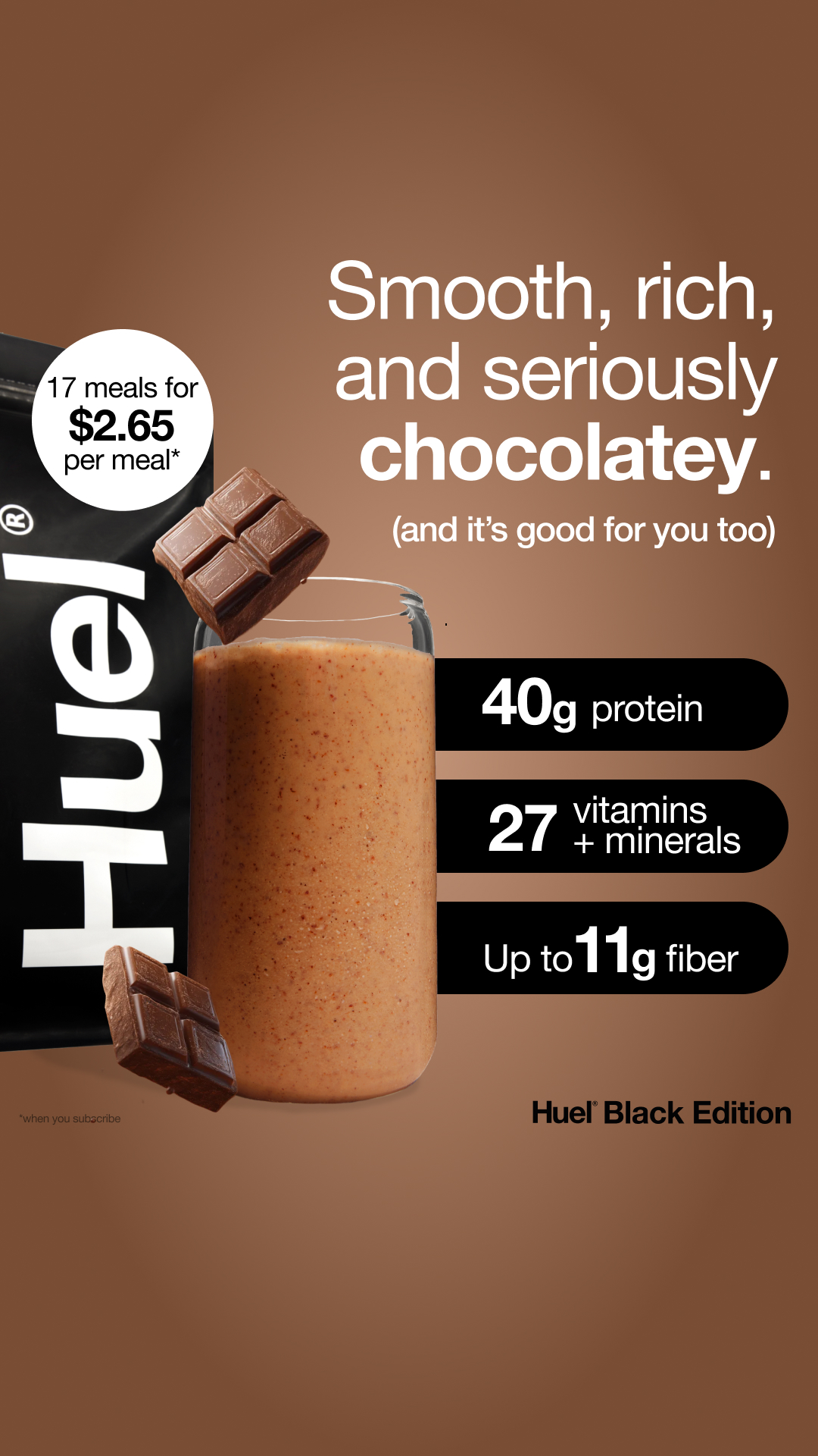 Huel Facebook ad