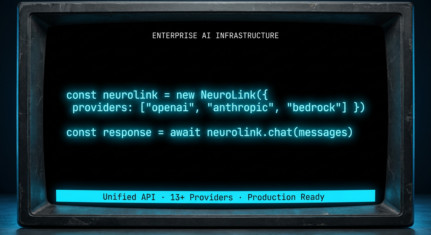 Neurolink Facebook ad: Enterprise AI. One API. Zero Vendor Lock-in.