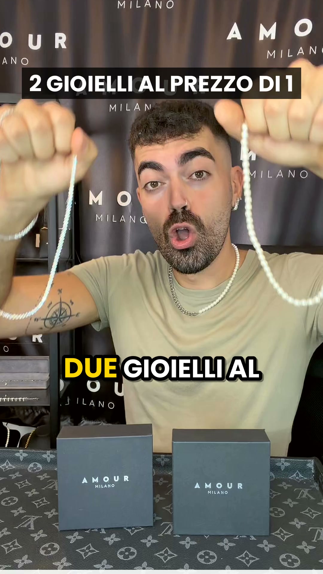 Amour Milano Facebook ad: 2 gioielli al prezzo di 1 · il 2° è gratis