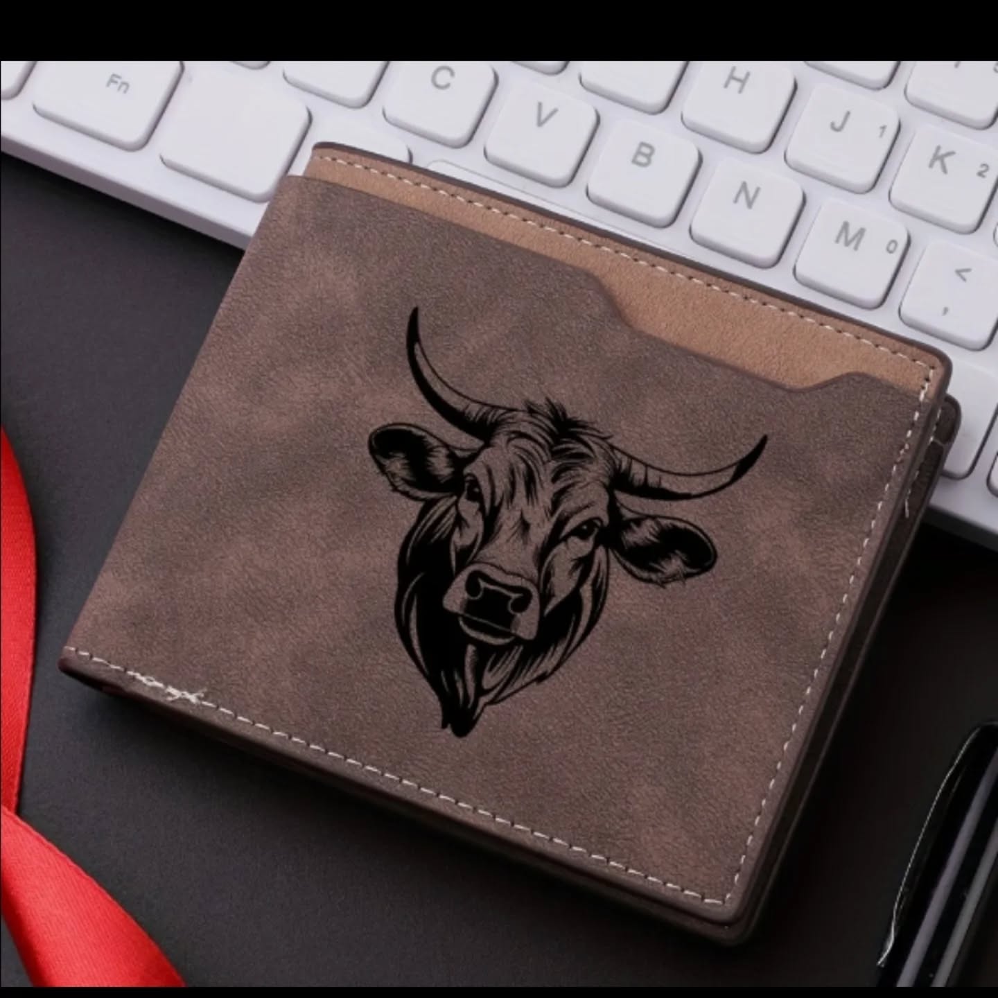 sav.annastyle Facebook ad: Cow-Head Design Men’s Wallet, Double Fold, Multiple Card…