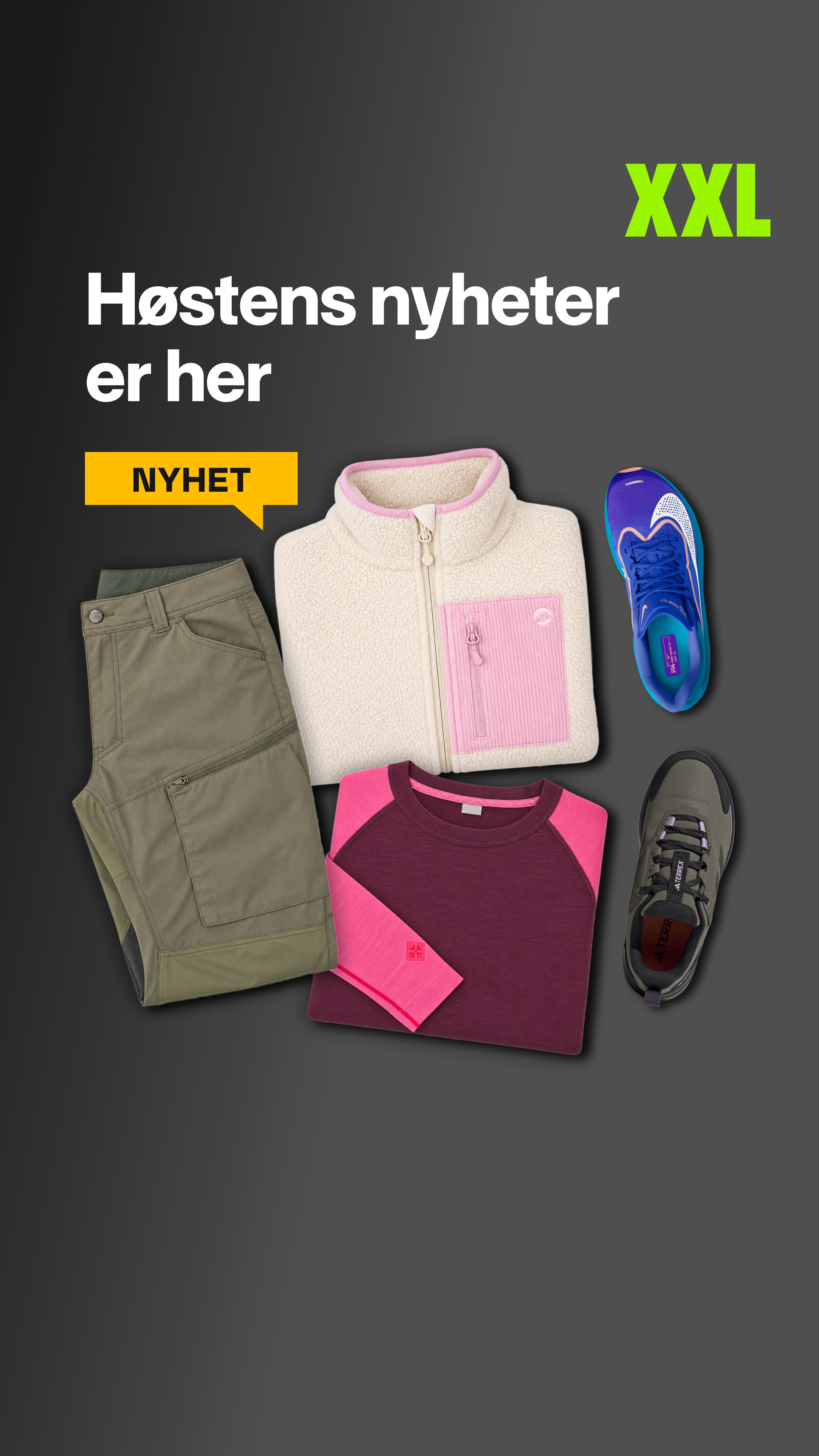 XXL Sport & Villmark Facebook ad: Nye favoritter for den nye sesongen