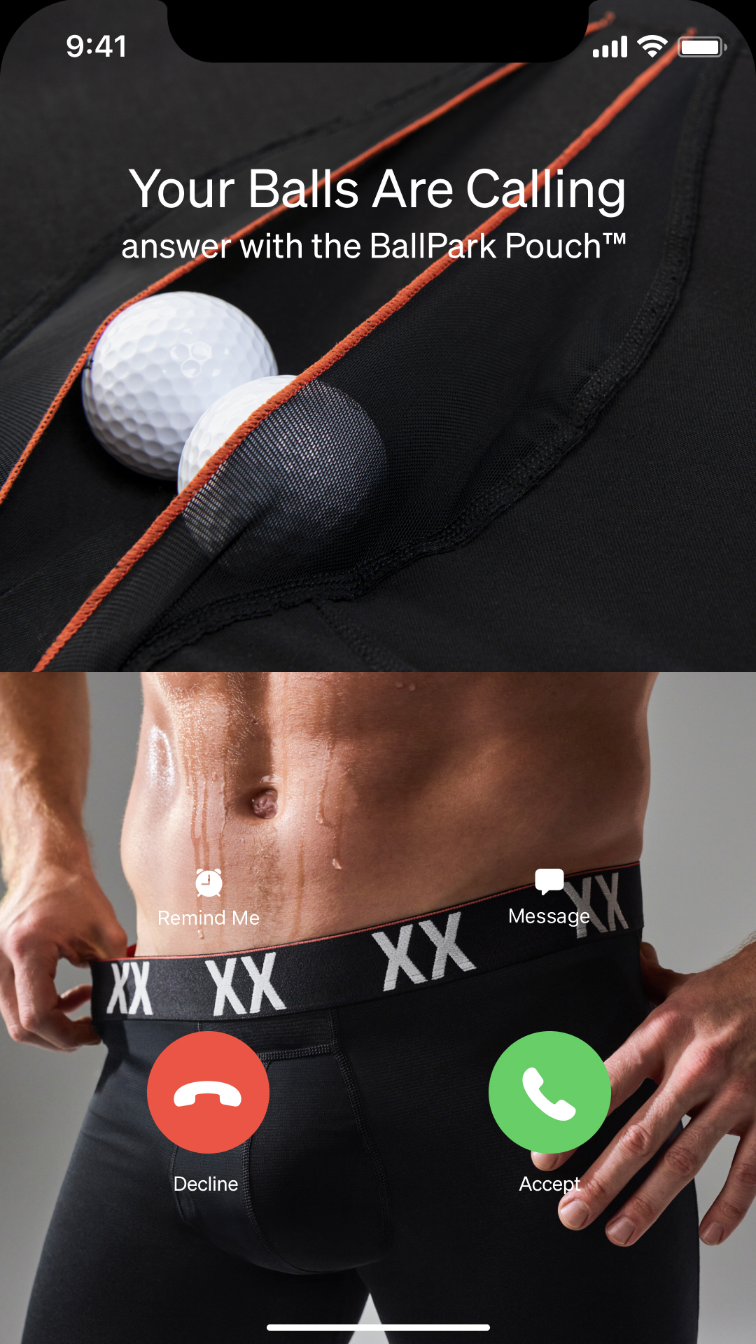 SAXX Underwear Facebook ad: There's a reason guys who try SAXX don't go back.
