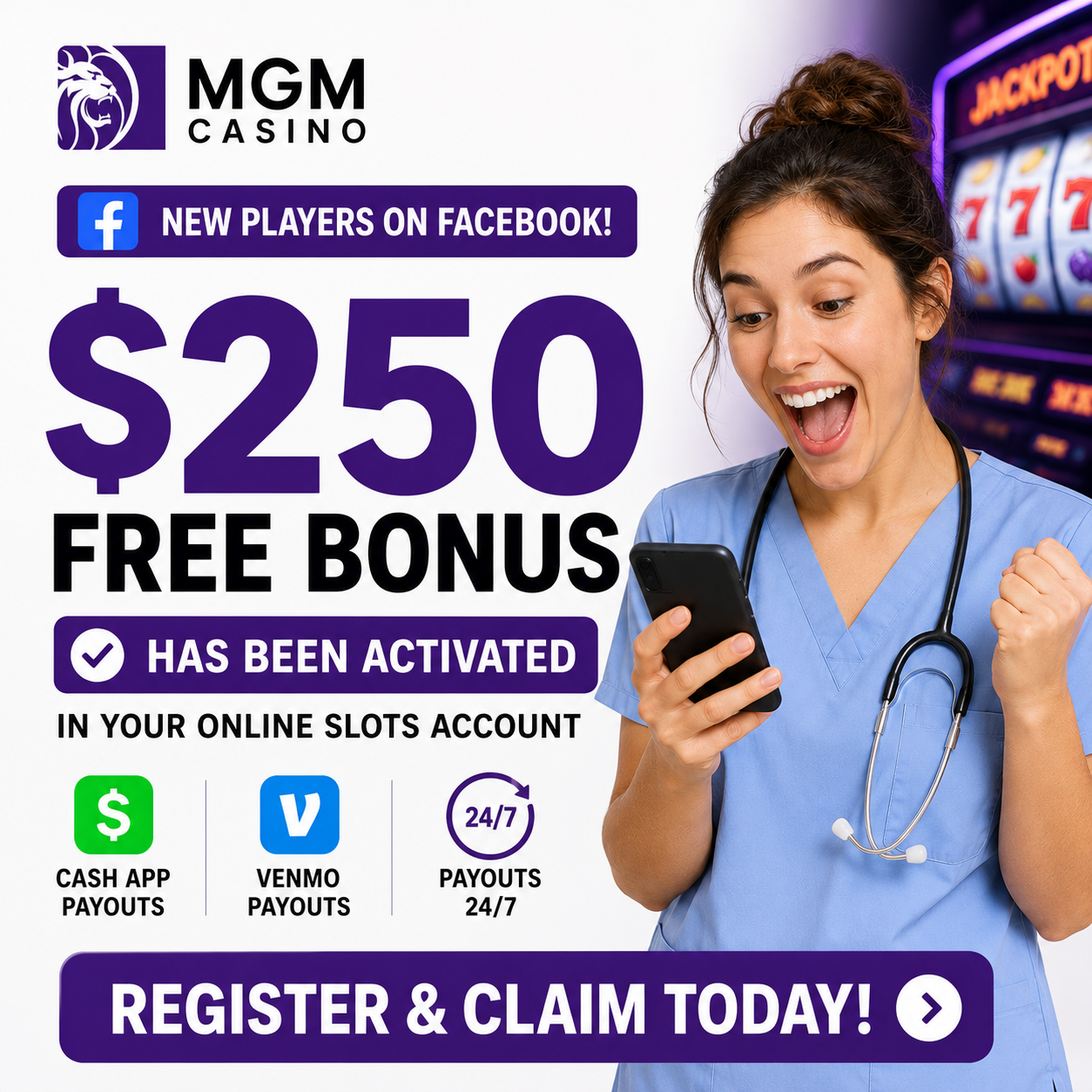 Avery Quinn Facebook ad: Mgmmobile, Free Social Casino