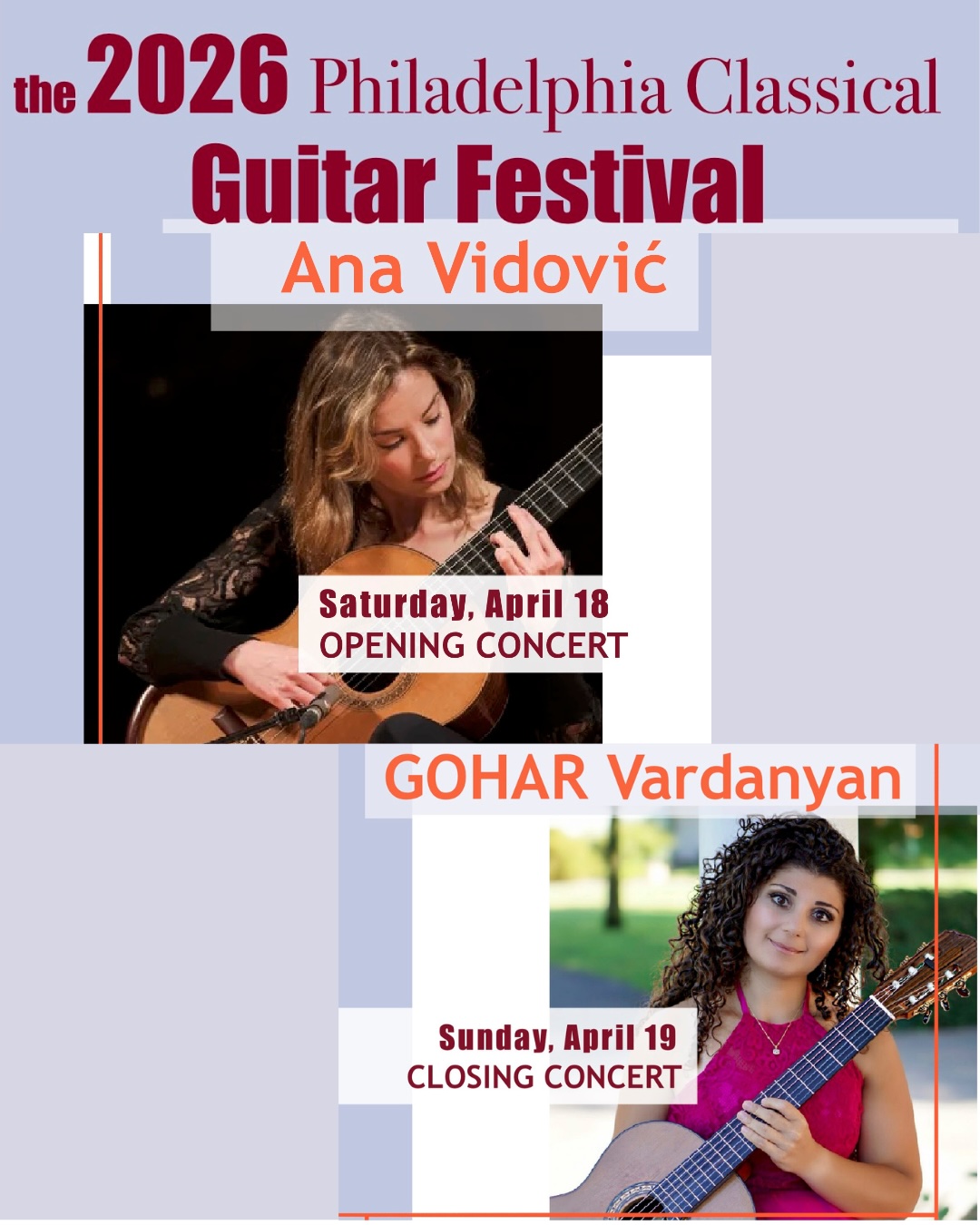 Philadelphia Classical Guitar Society Facebook ad