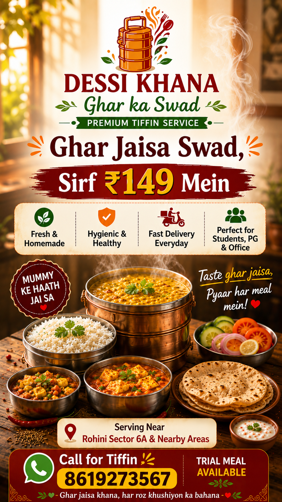 Dessi Khana Facebook ad: Chat with us