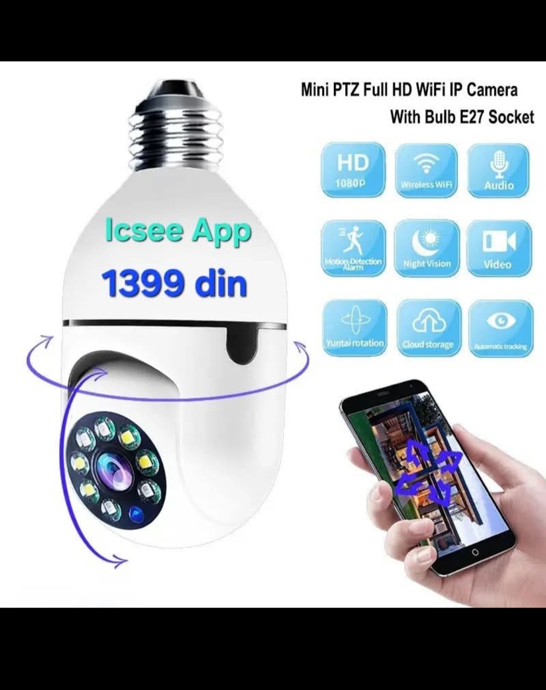 LionShop Srbija Facebook ad: Wifi Sijalica kamera Icsee app