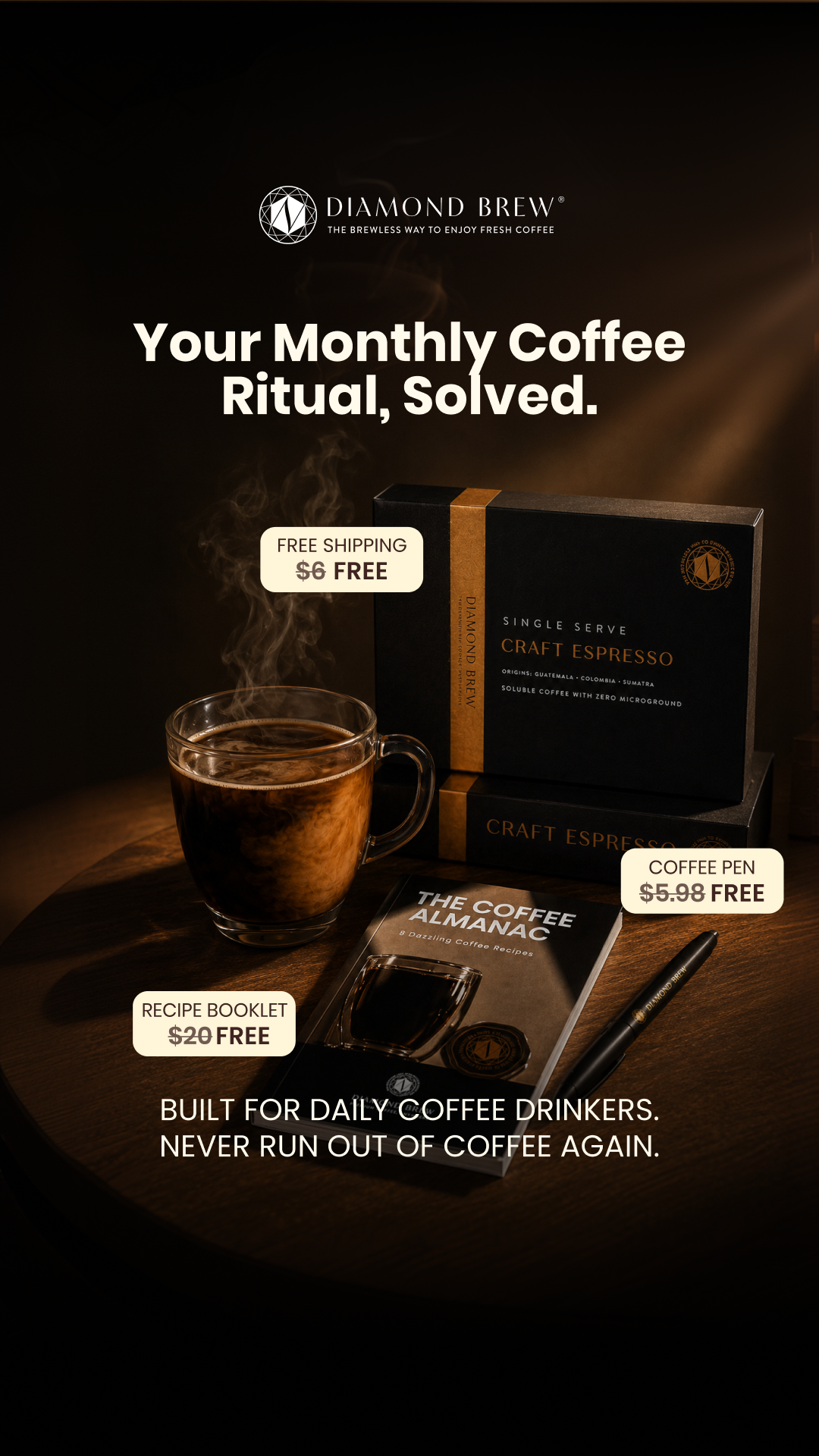 Diamond Brew Coffee Facebook ad from Jun 8, 2026