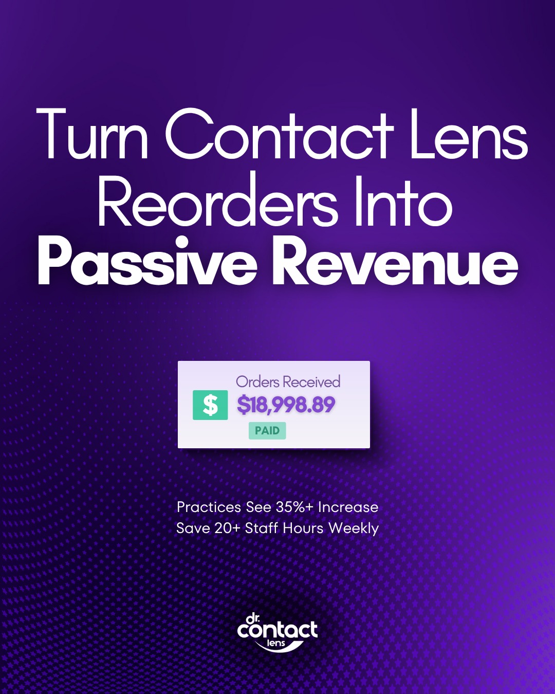 Dr. Contact Lens Facebook ad: How much staff time are you wasting on…
