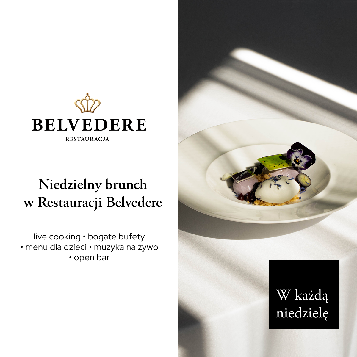 Restauracja Belvedere Facebook ad: Restauracja Belvedere | Rodzinny brunch w każdą niedzielę